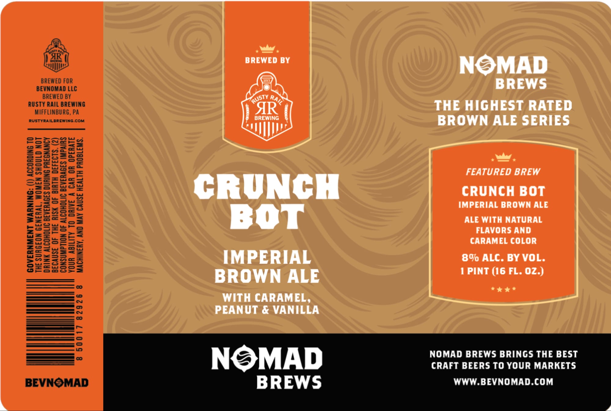 Crunch Bot by Nomad Brews - beer label
