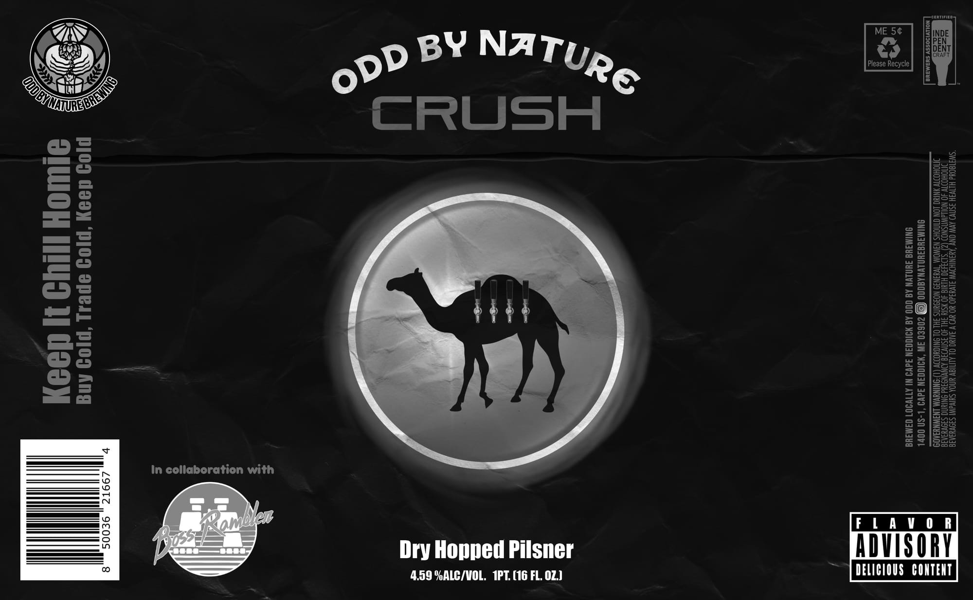 Crush by Odd By Nature Brewing - beer label
