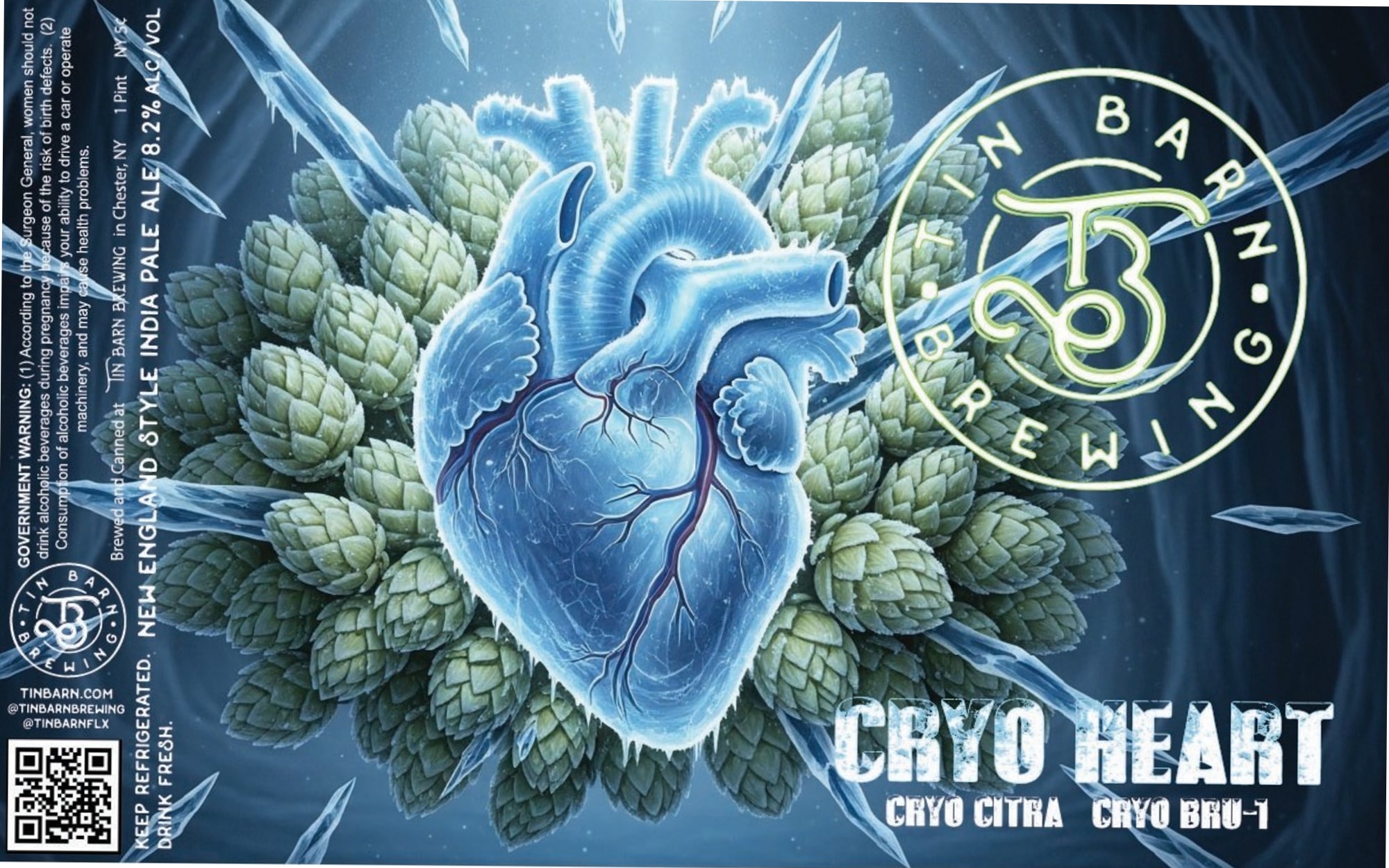 Cryo Heart by Tin Barn Brewing - beer label