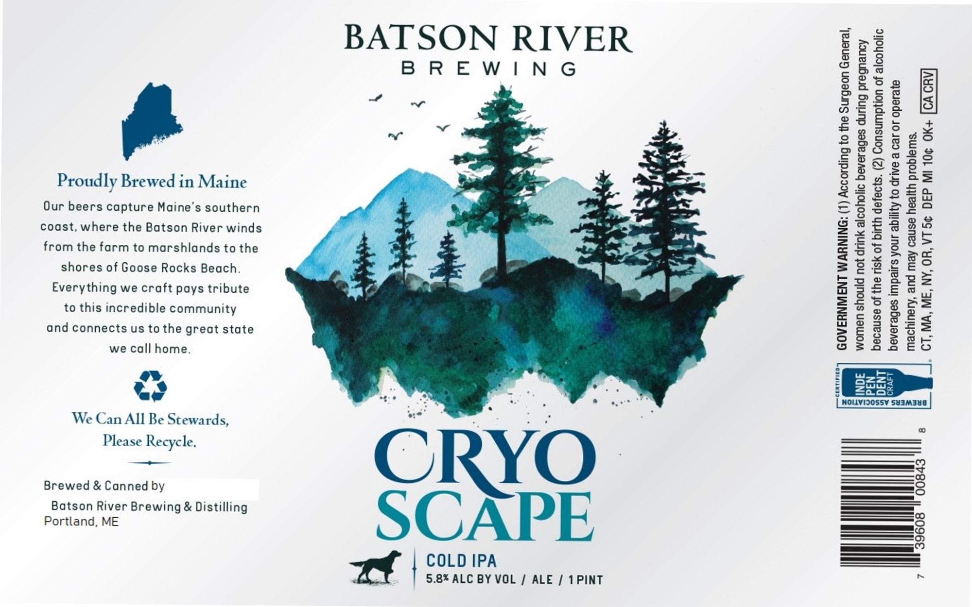 Cryoscape by Batson River Brewing & Distilling - beer label