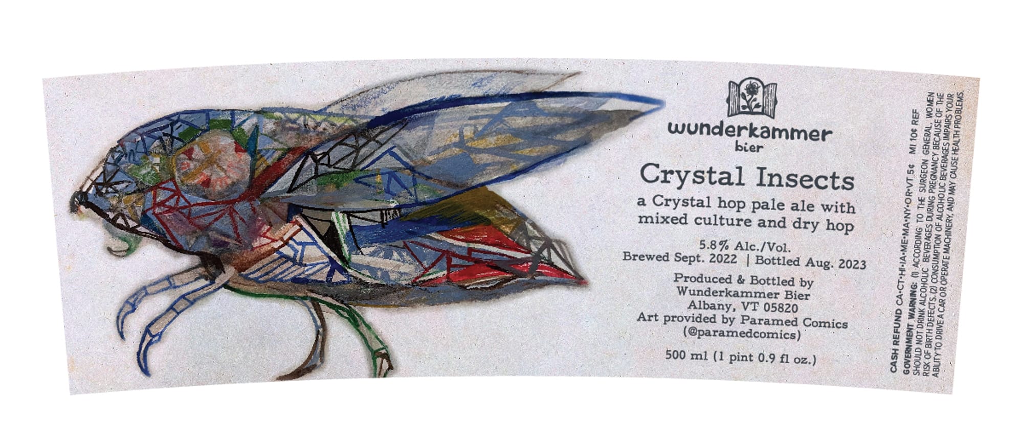 Crystal Insects by Wunderkammer Bier - beer label