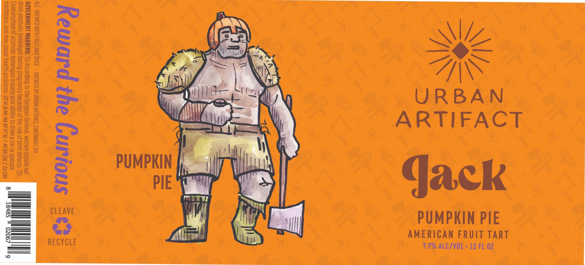 Curious Jack Pumpkin Pie by Urban Artifact - beer label