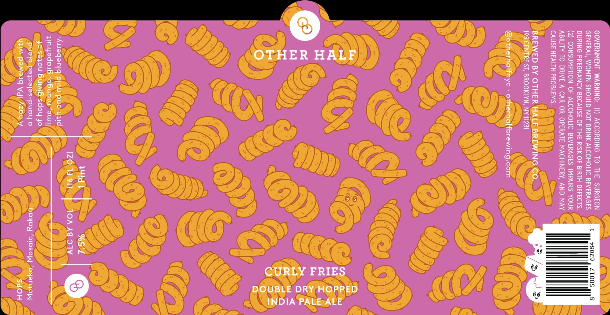 Curly Fries by Other Half Brewing - beer label