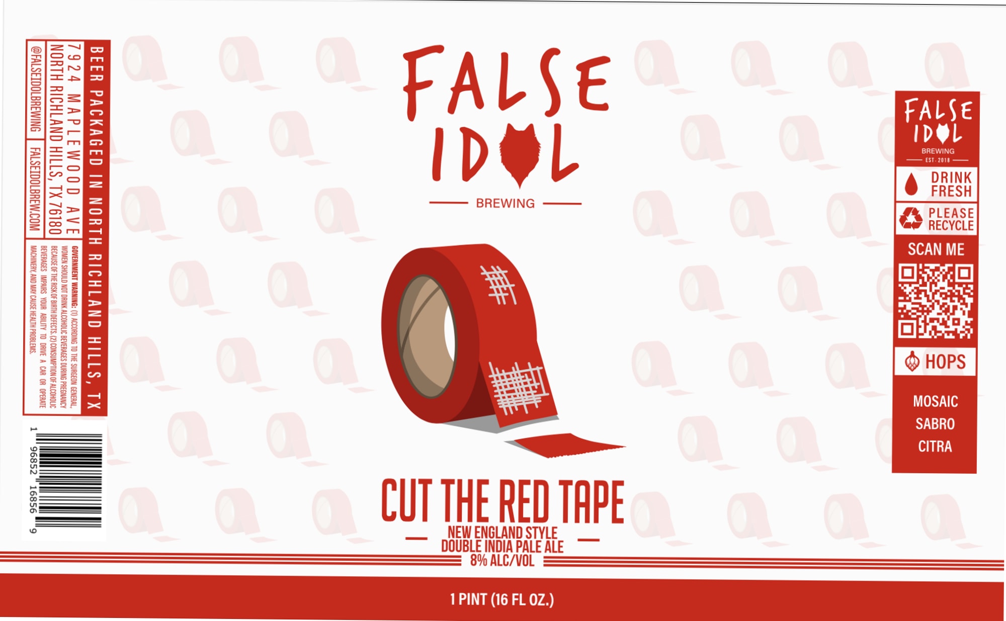 Cut the Red Tape by False Idol Brewing - beer label