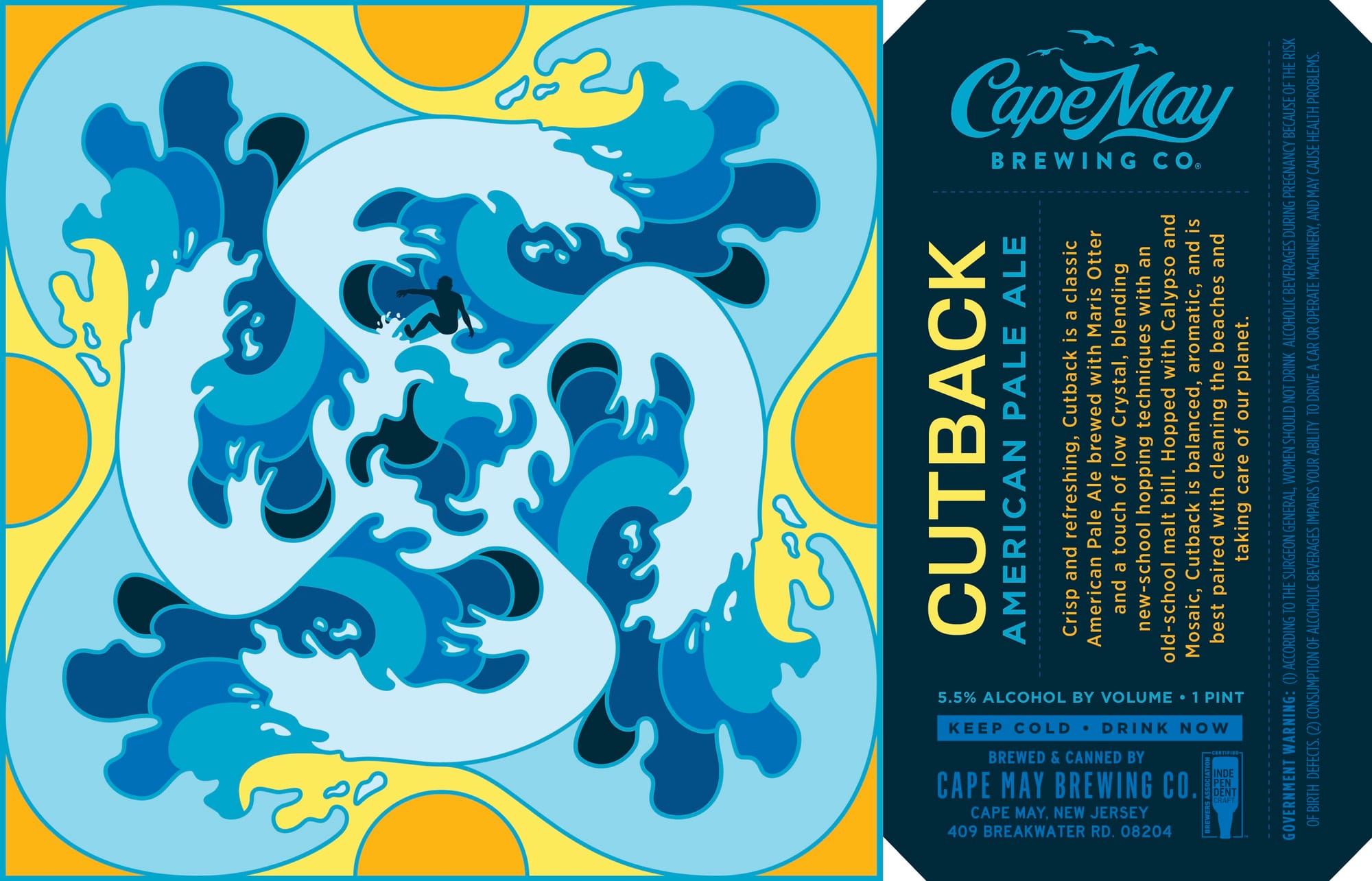 Cutback by Cape May Brewing Co. - beer label