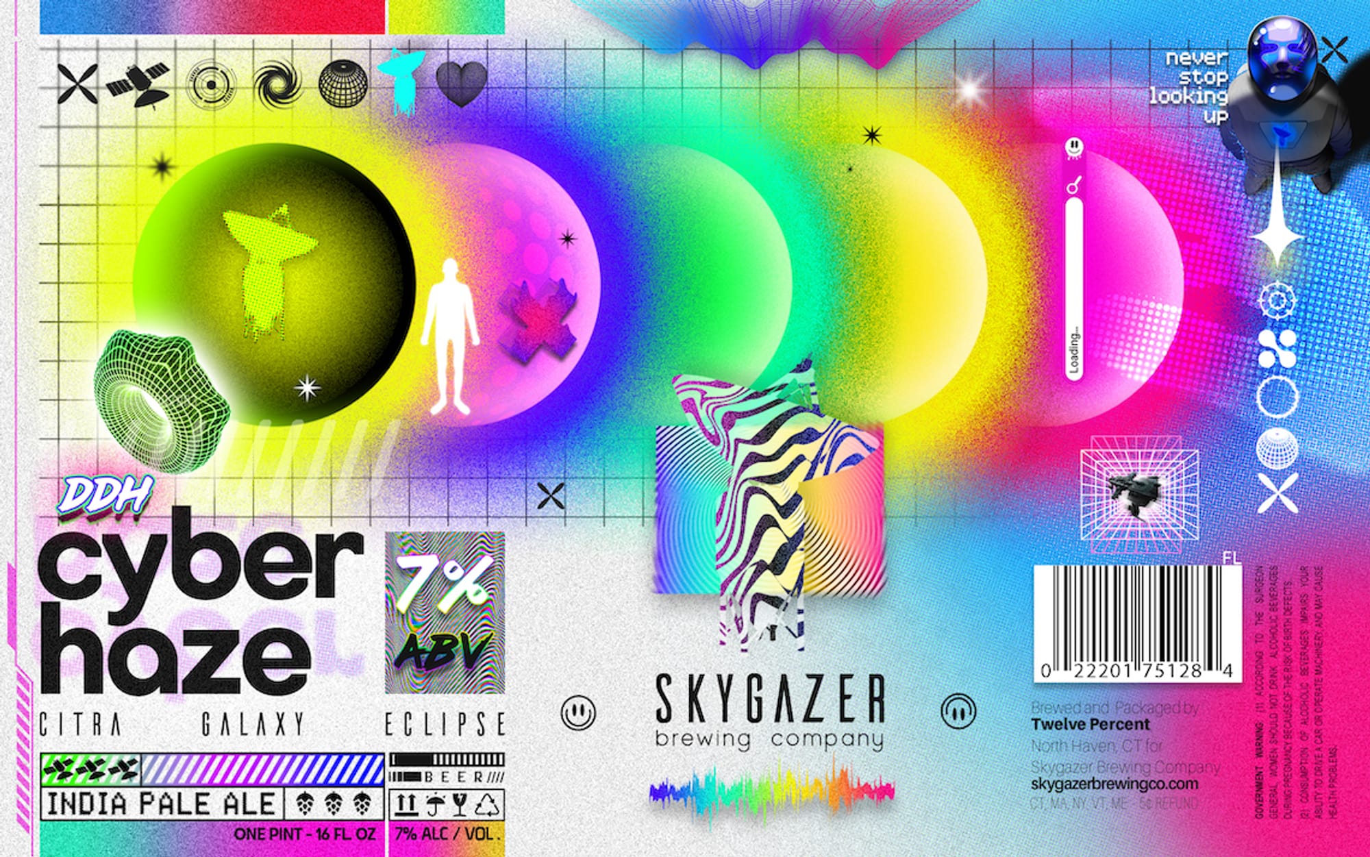 Cyber Haze by Skygazer Brewing Company - beer label