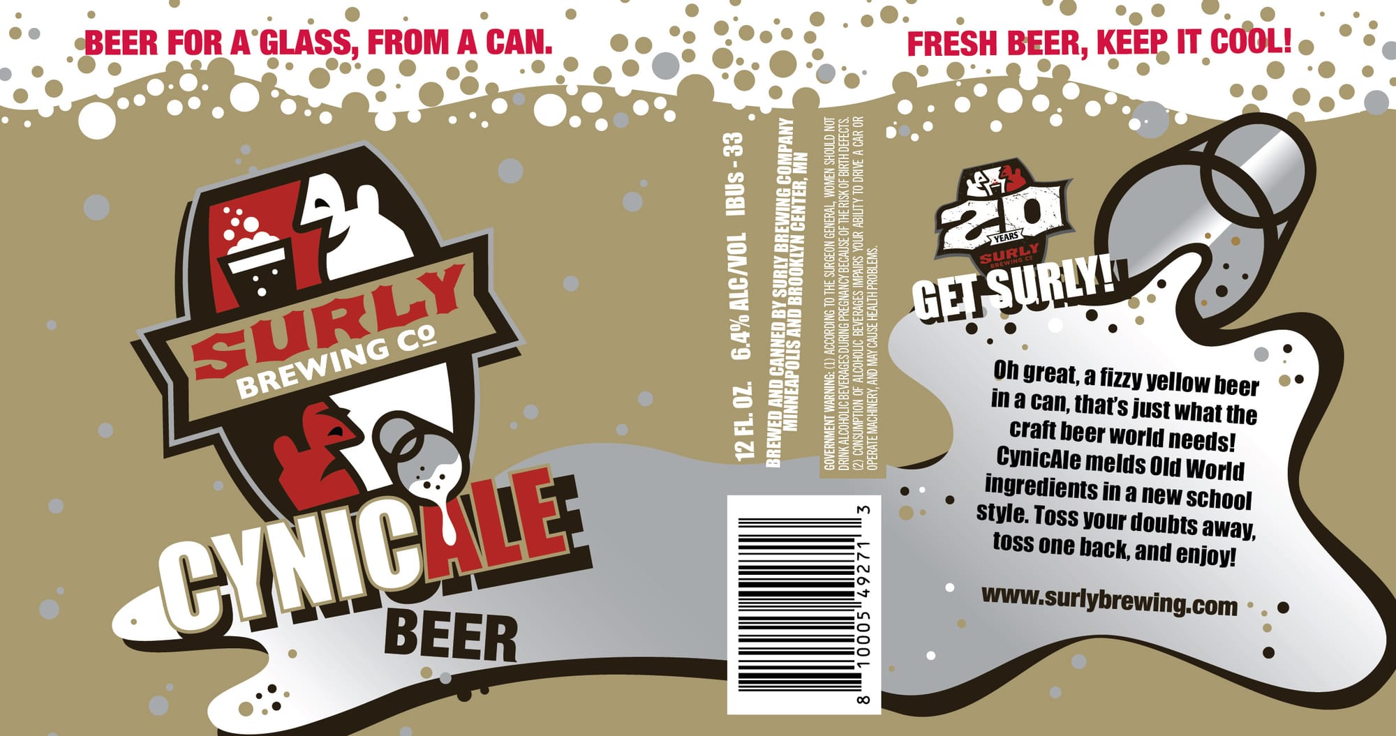 CynicAle by Surly Brewing Co. - beer label