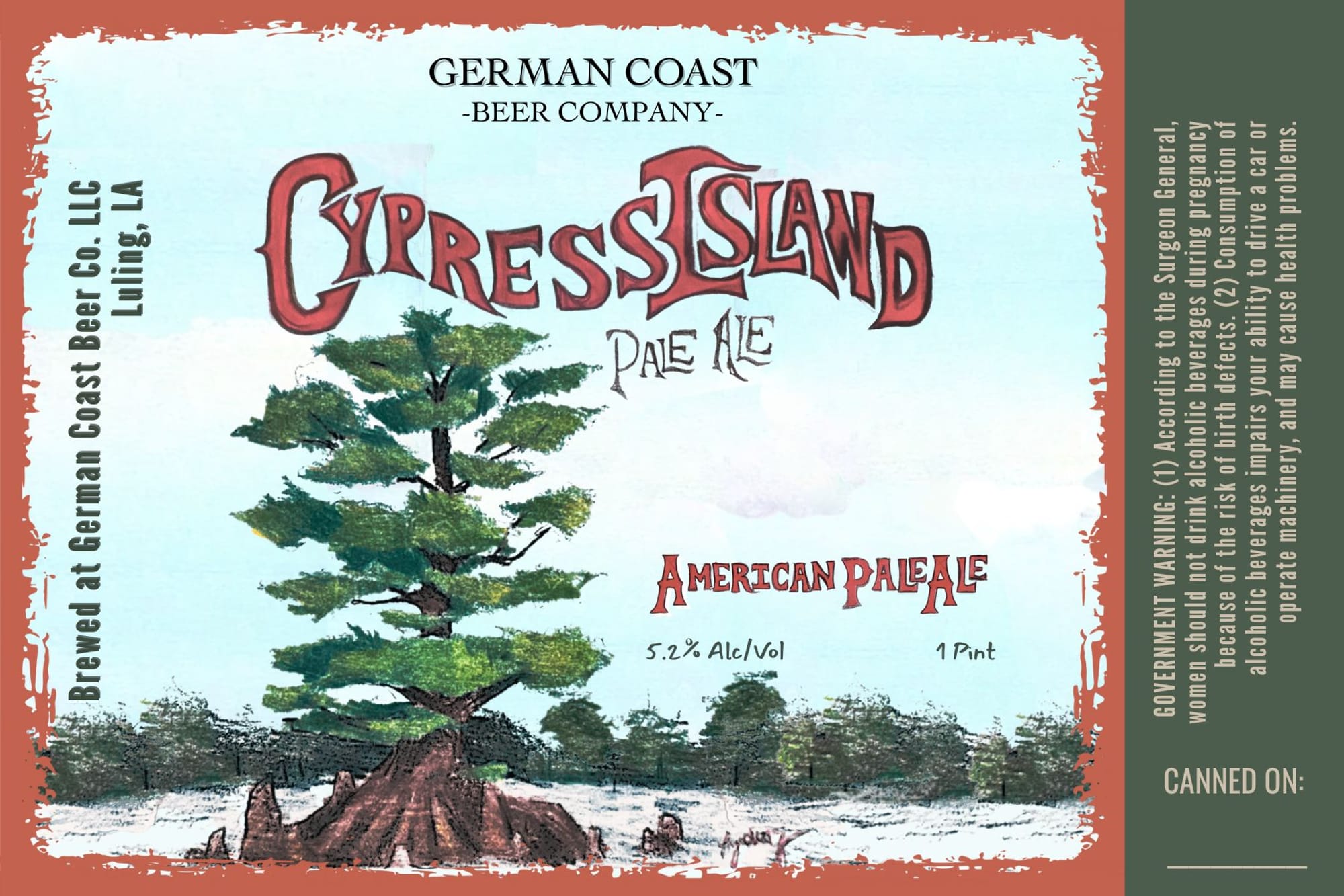 Cypress Island Pale Ale by German Coast Beer Co. - beer label