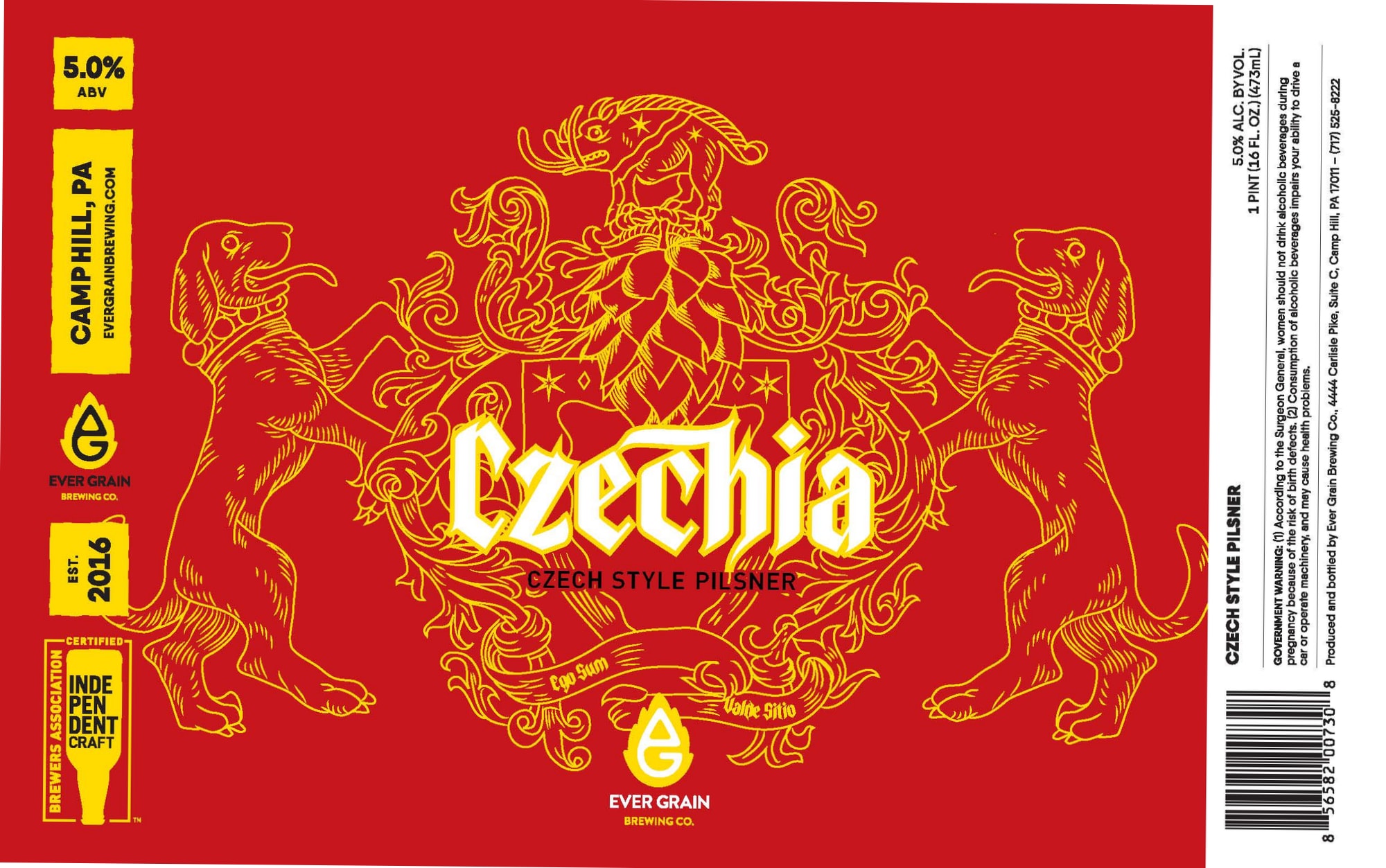 Czechia by Ever Grain Brewing Co. - beer label