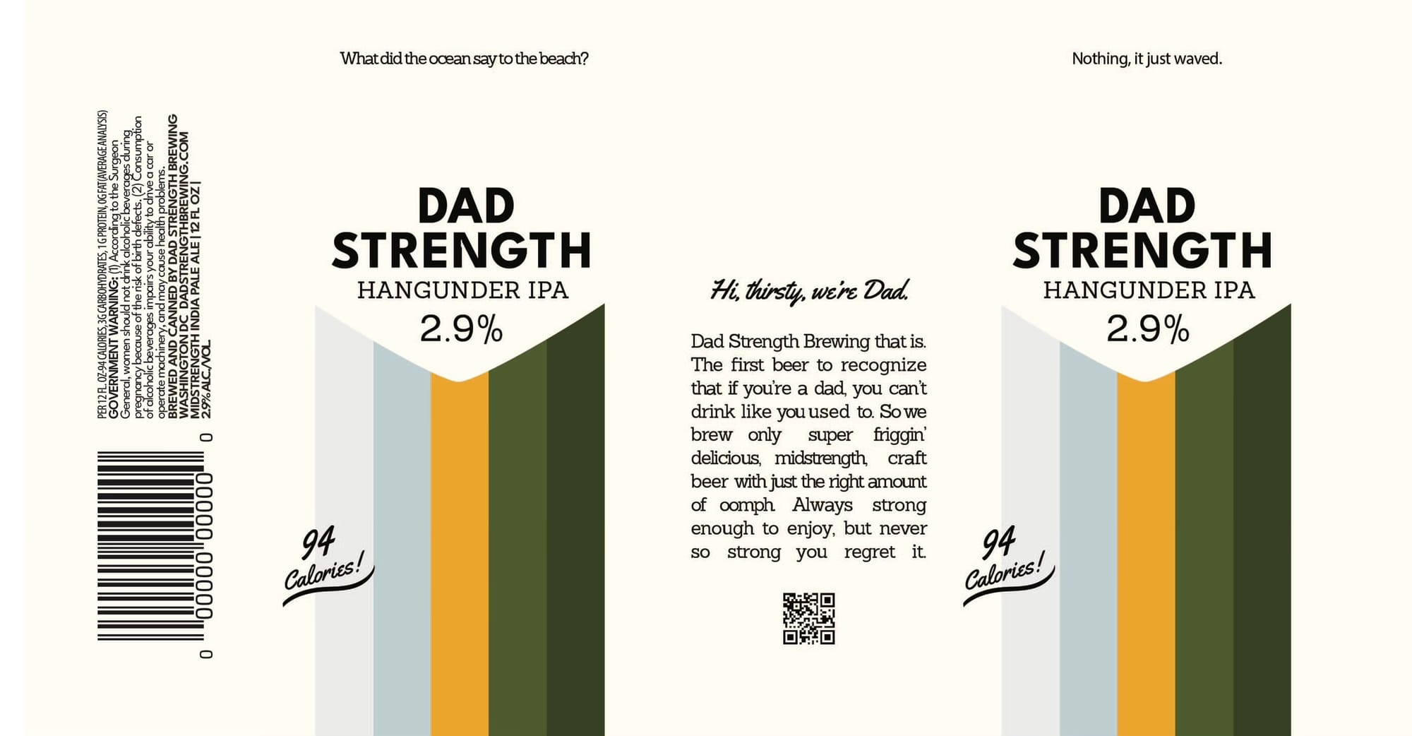 Hangunder IPA by Dad Strength Brewing - beer label