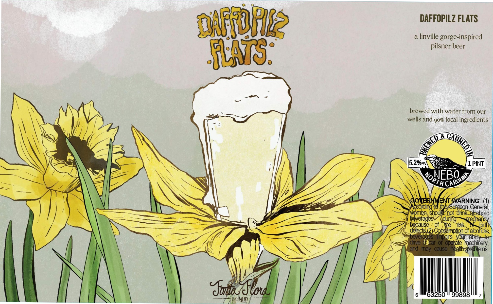 Daffodil Flats by Fonte Flora Brewery - beer label