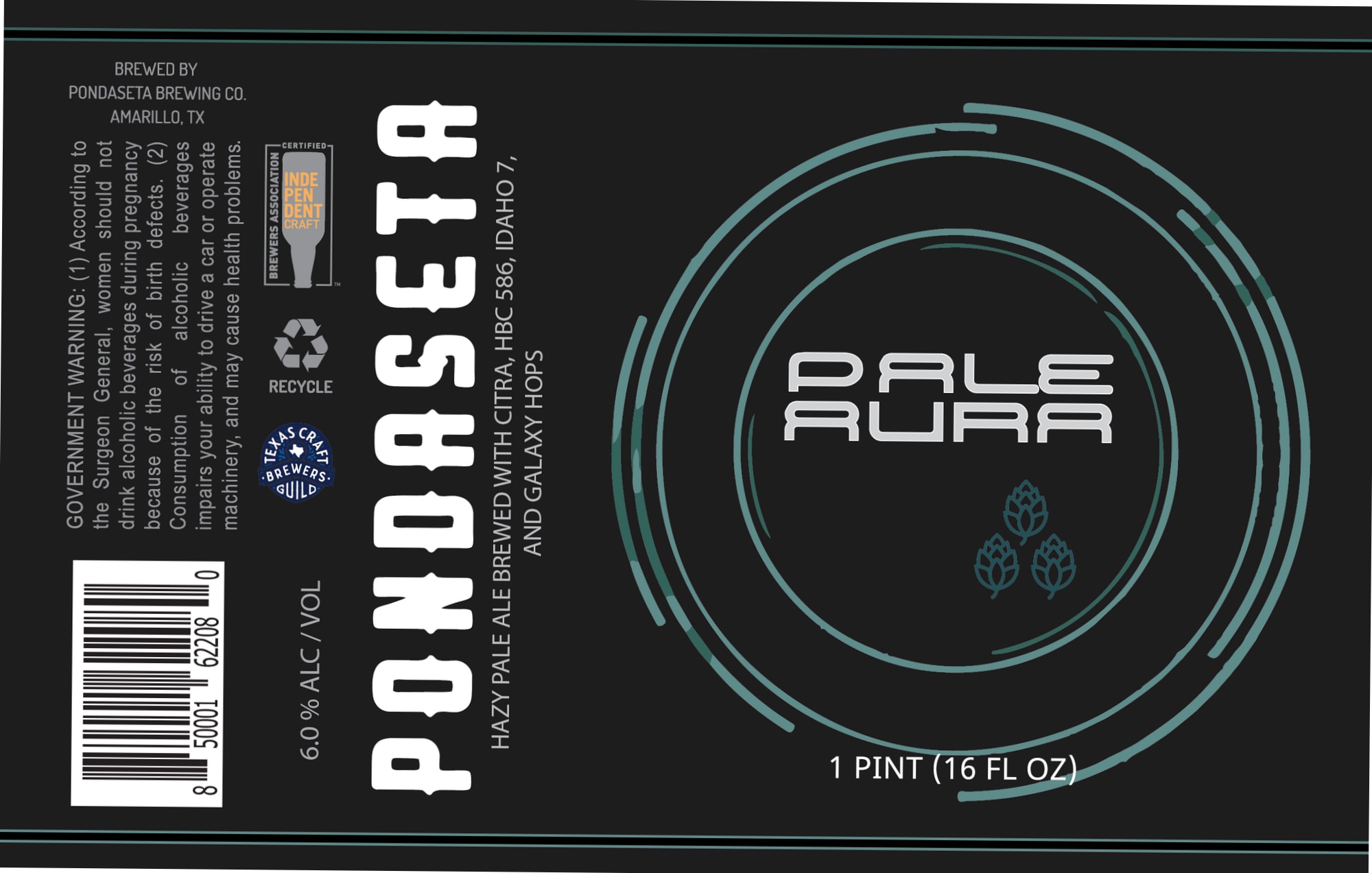 Dale Rura by Pondaseta Brewing Co. - beer label