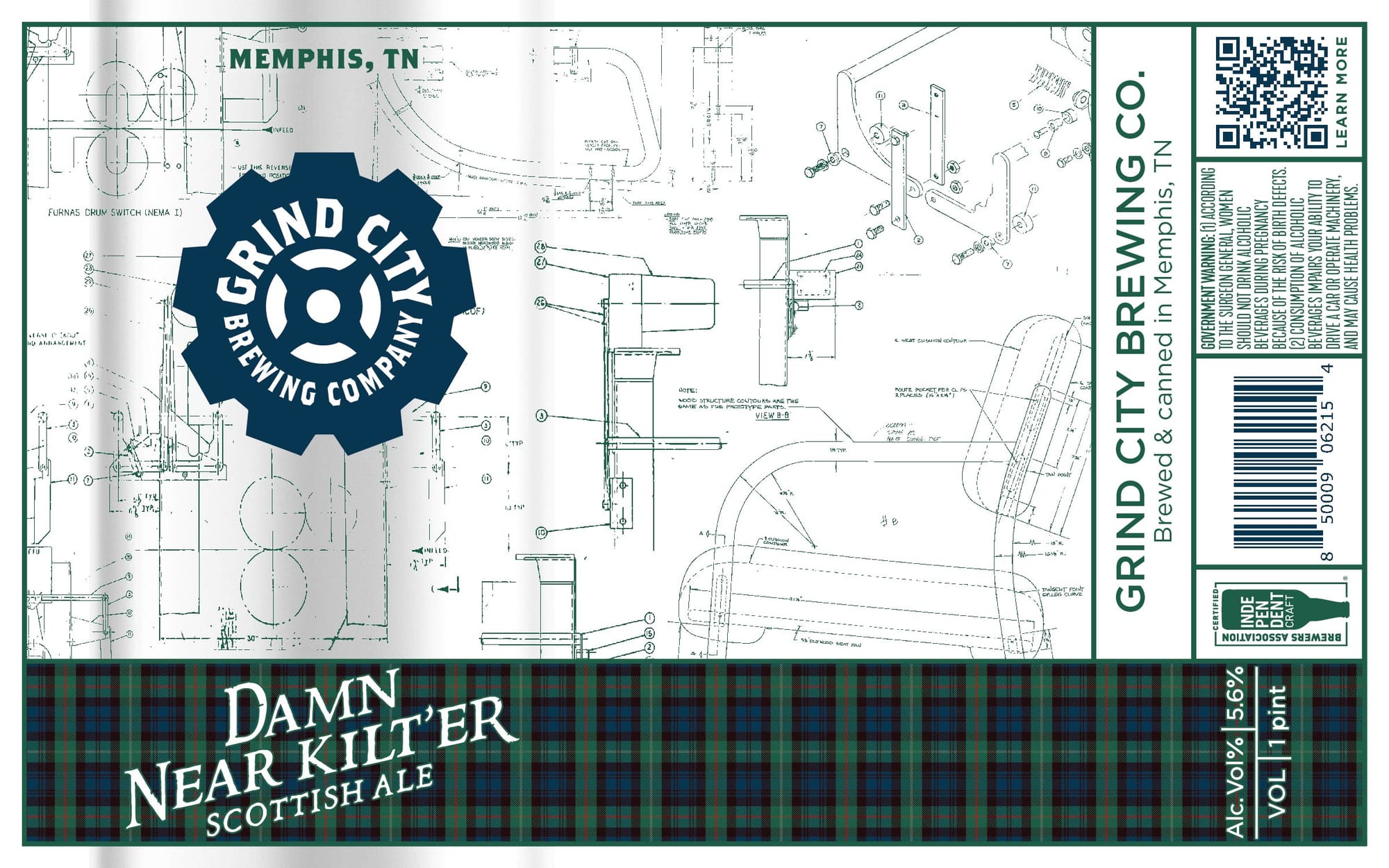 Damn Kilter by Grind City Brewing Company - beer label