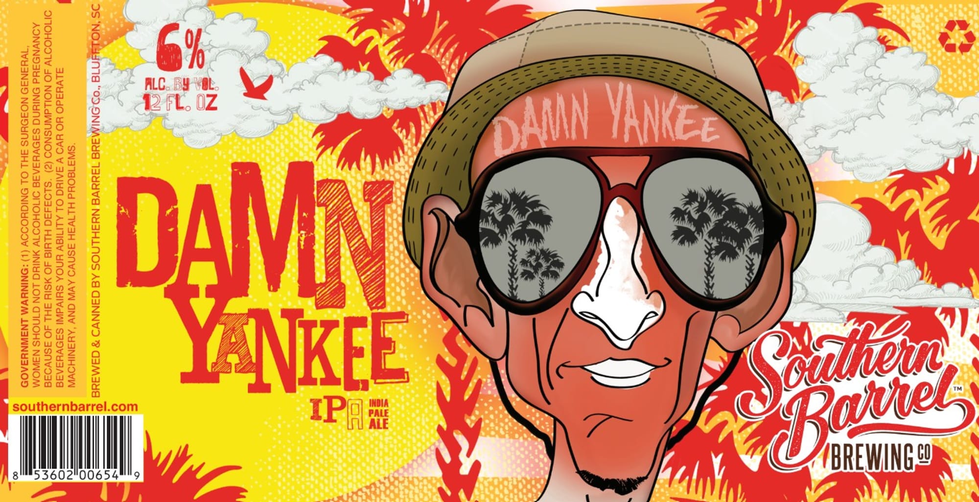 Damn Yankee by Southern Barrel Brewing Co. - beer label