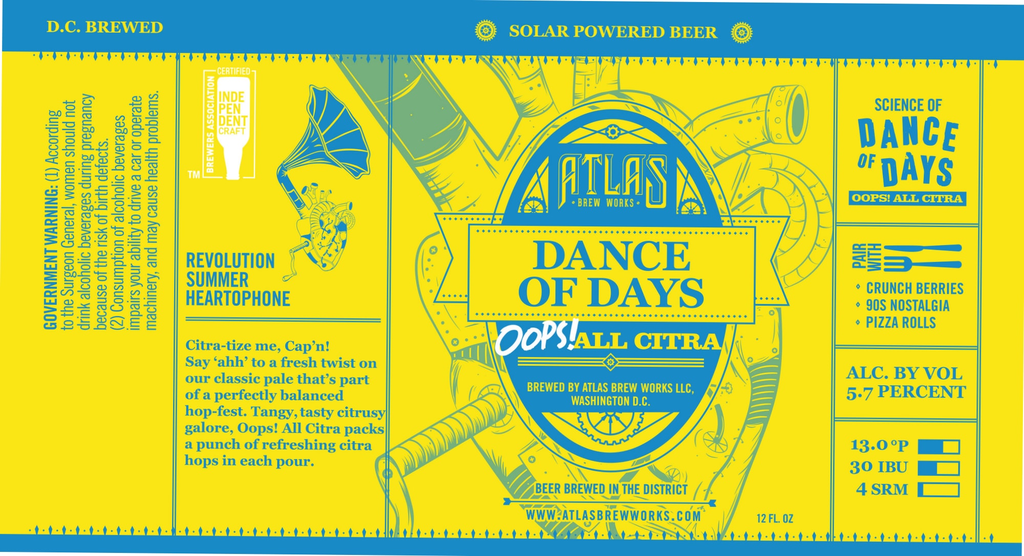 Dance of Days by Atlas Brew Works - beer label