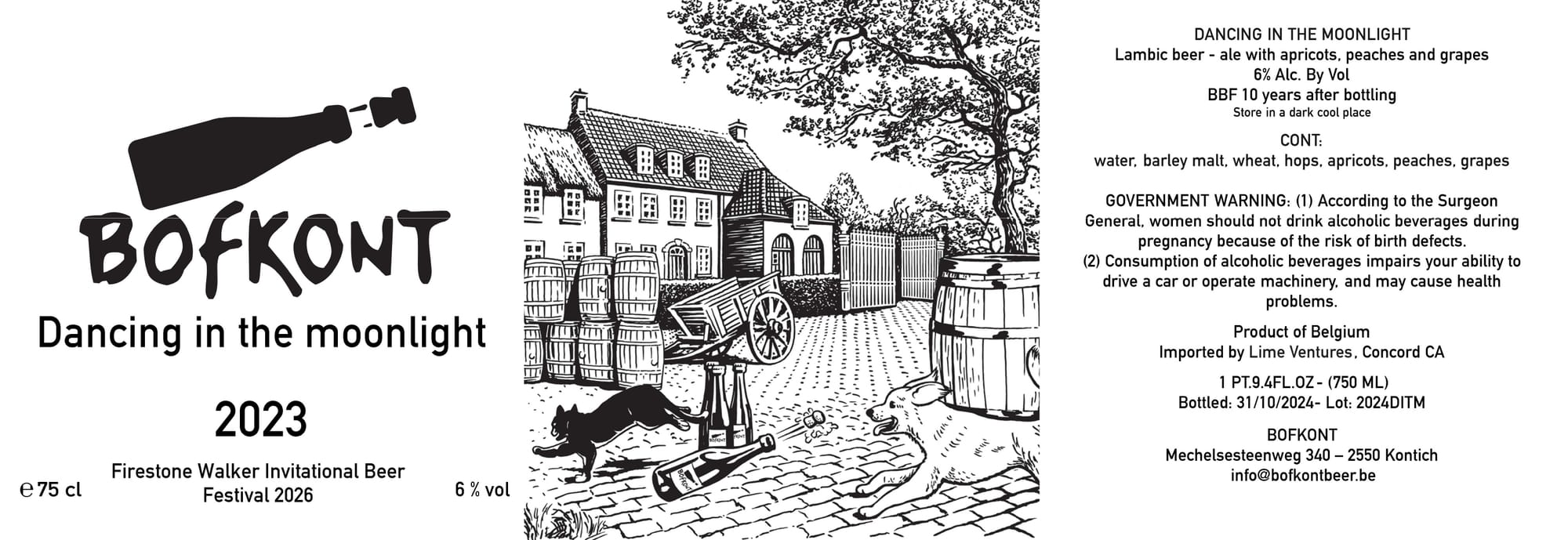 Dancing in the moonlight by Bofkont - beer label