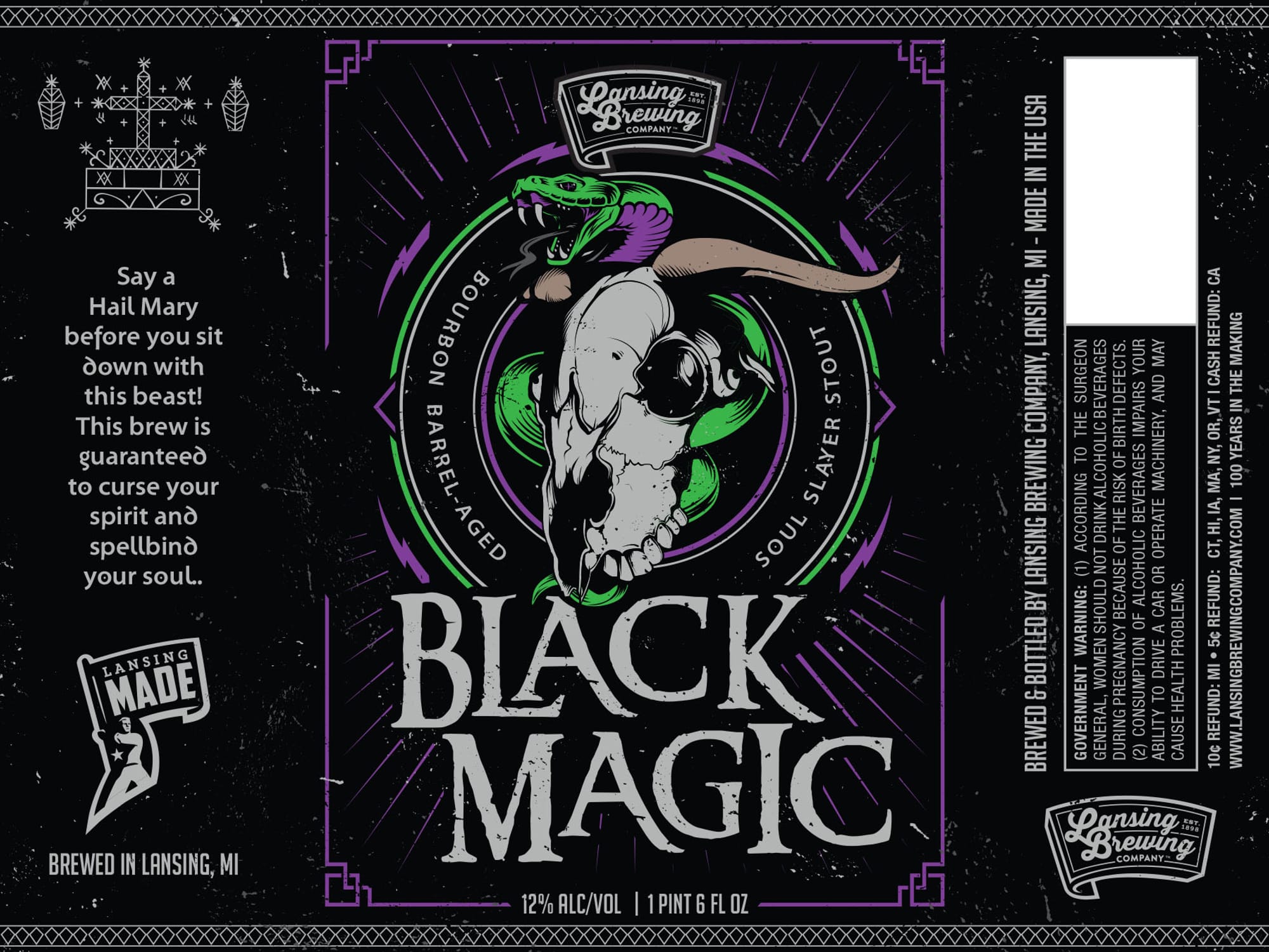 Black Magic by Lansing Brewing Company - beer label