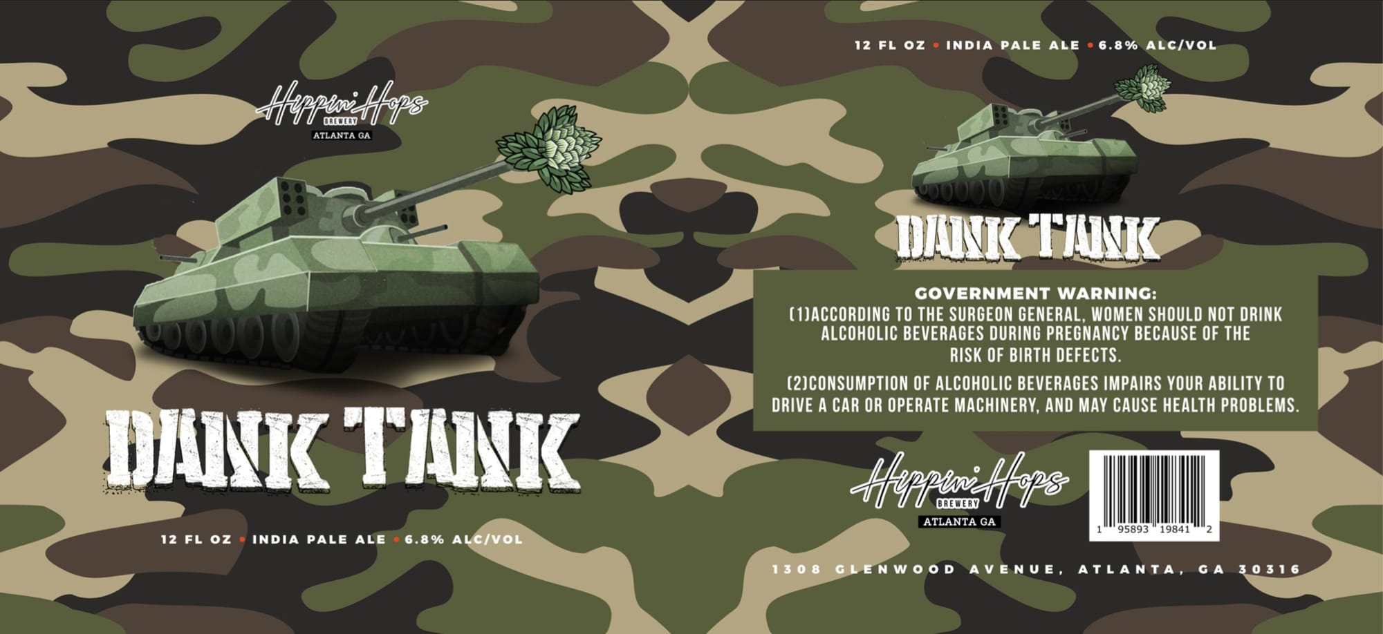 Dank Tank by Happi Hops Brewery - beer label