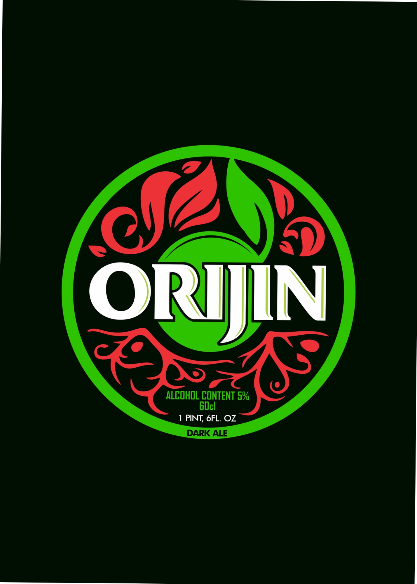 Dark Ale by Oriijn - beer label
