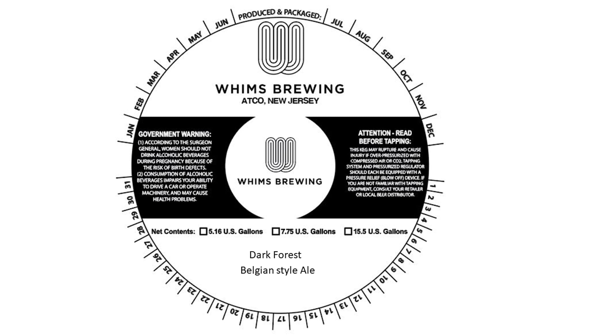 Dark Forest by Whims Brewing - beer label