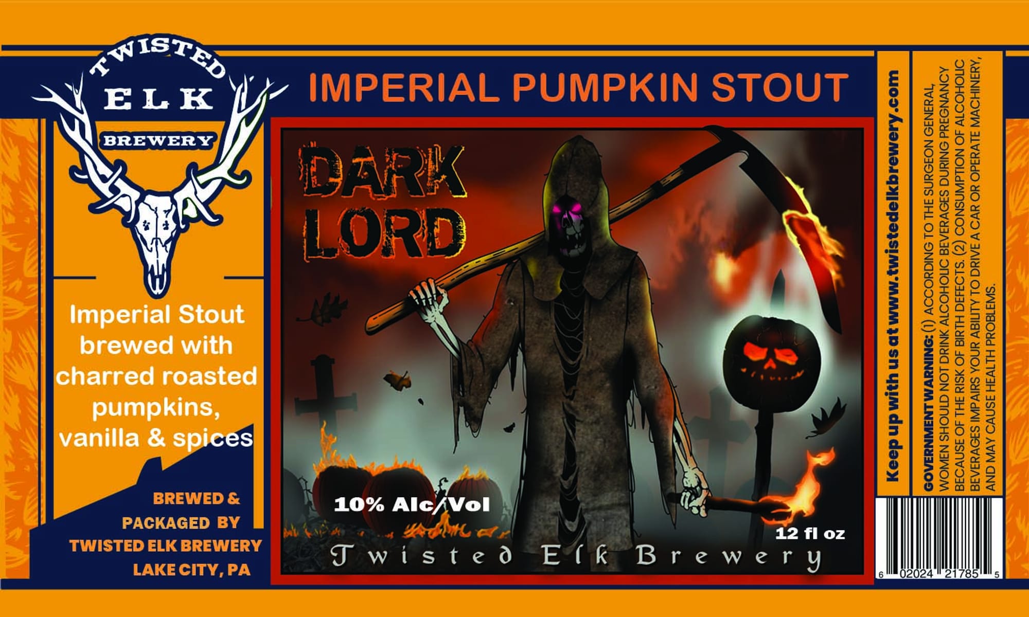 Dark Lord by Twisted Elk Brewery - beer label