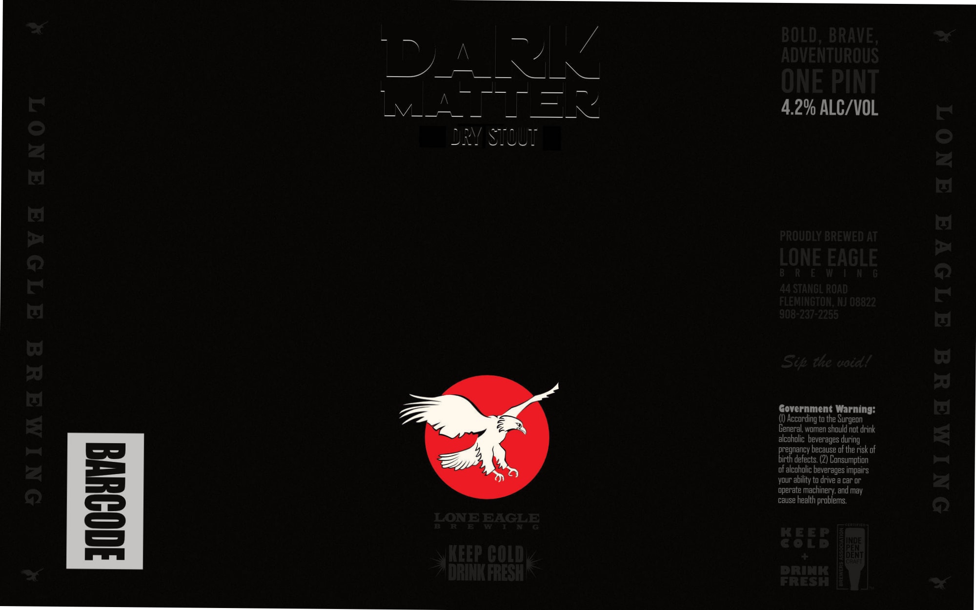 Dark Matter by Lone Eagle Brewing - beer label
