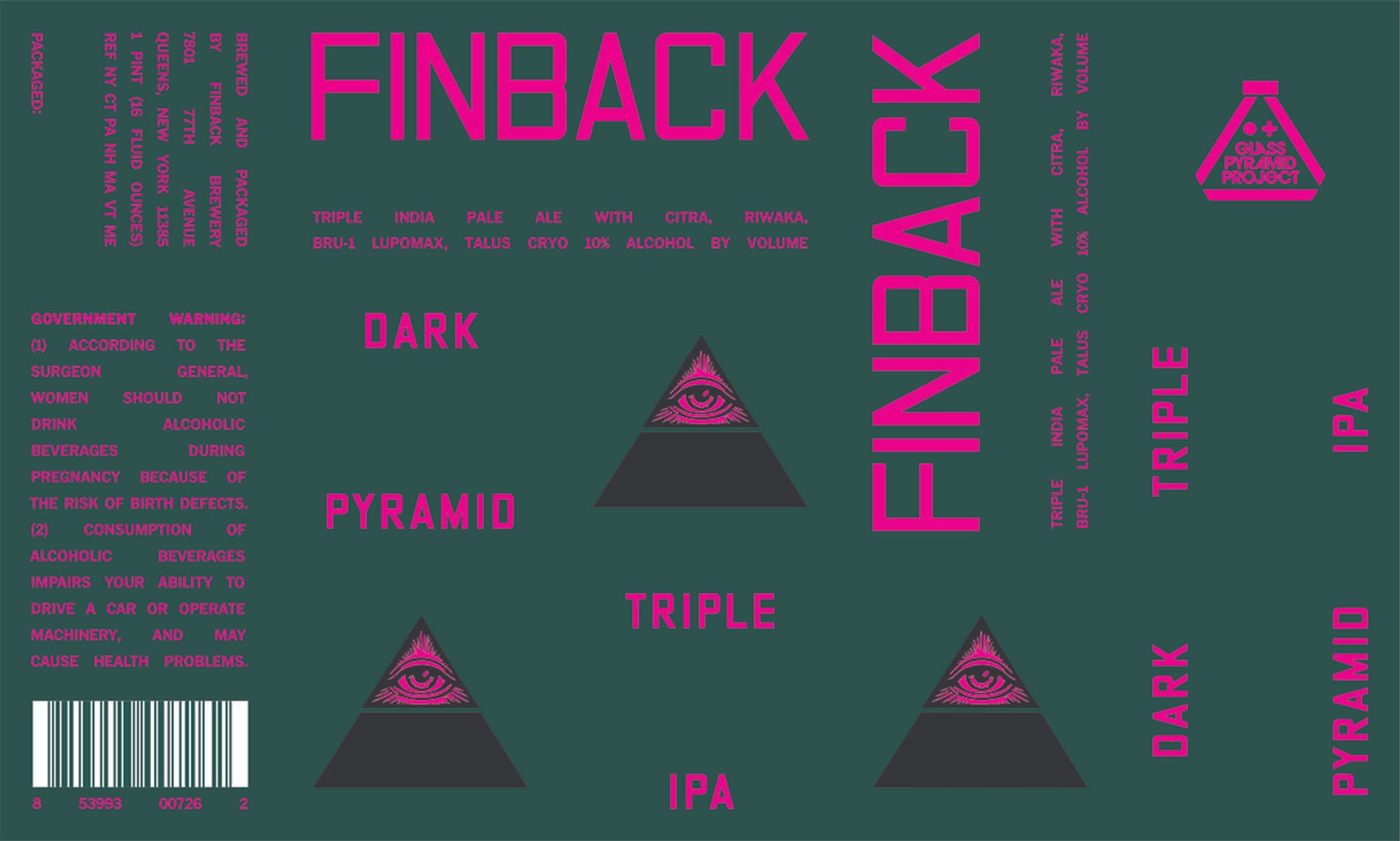 DARK PYRAMID by FINBACK - beer label