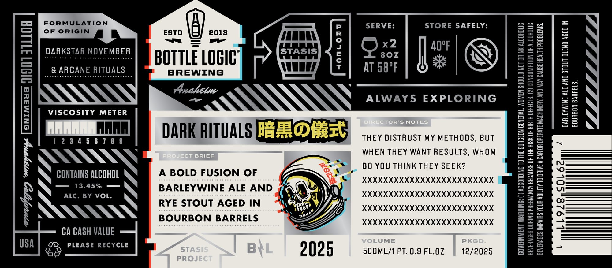Dark Rituals by Bottle Logic Brewing - beer label
