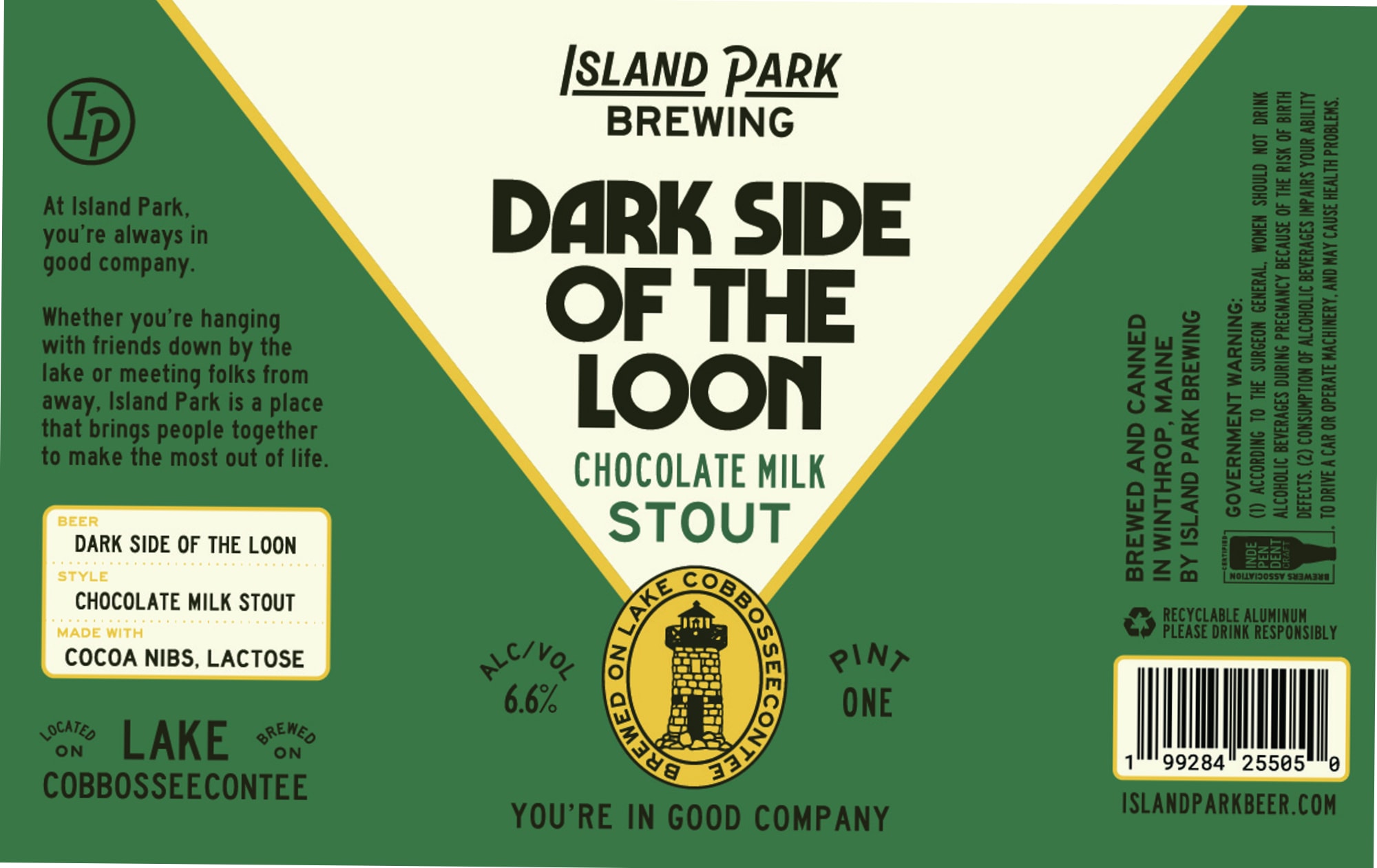 Dark Side of the Loon by Island Park Brewing - beer label