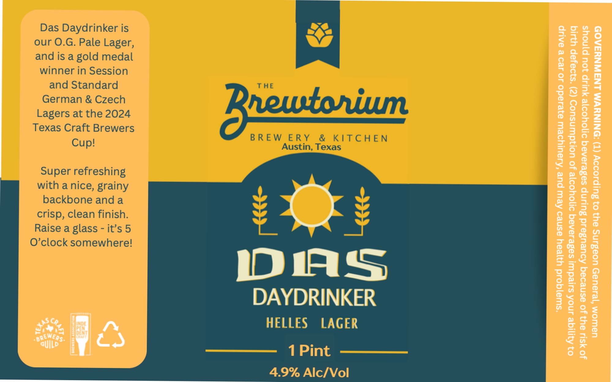 Das Daydrinker by The Brewtorium Brewery & Kitchen - beer label