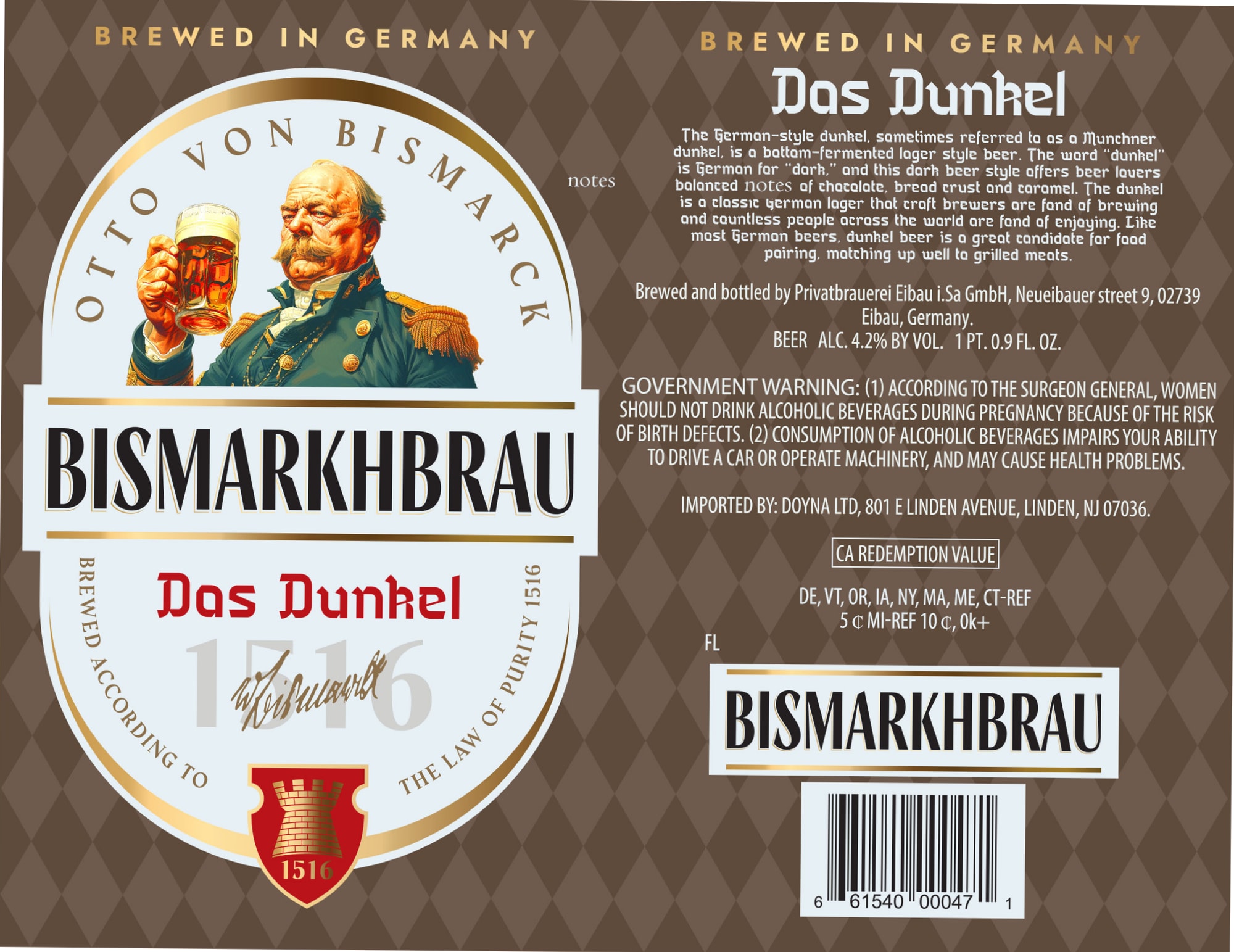 Das Dunkel by Privatbrauerei Eibau - beer label