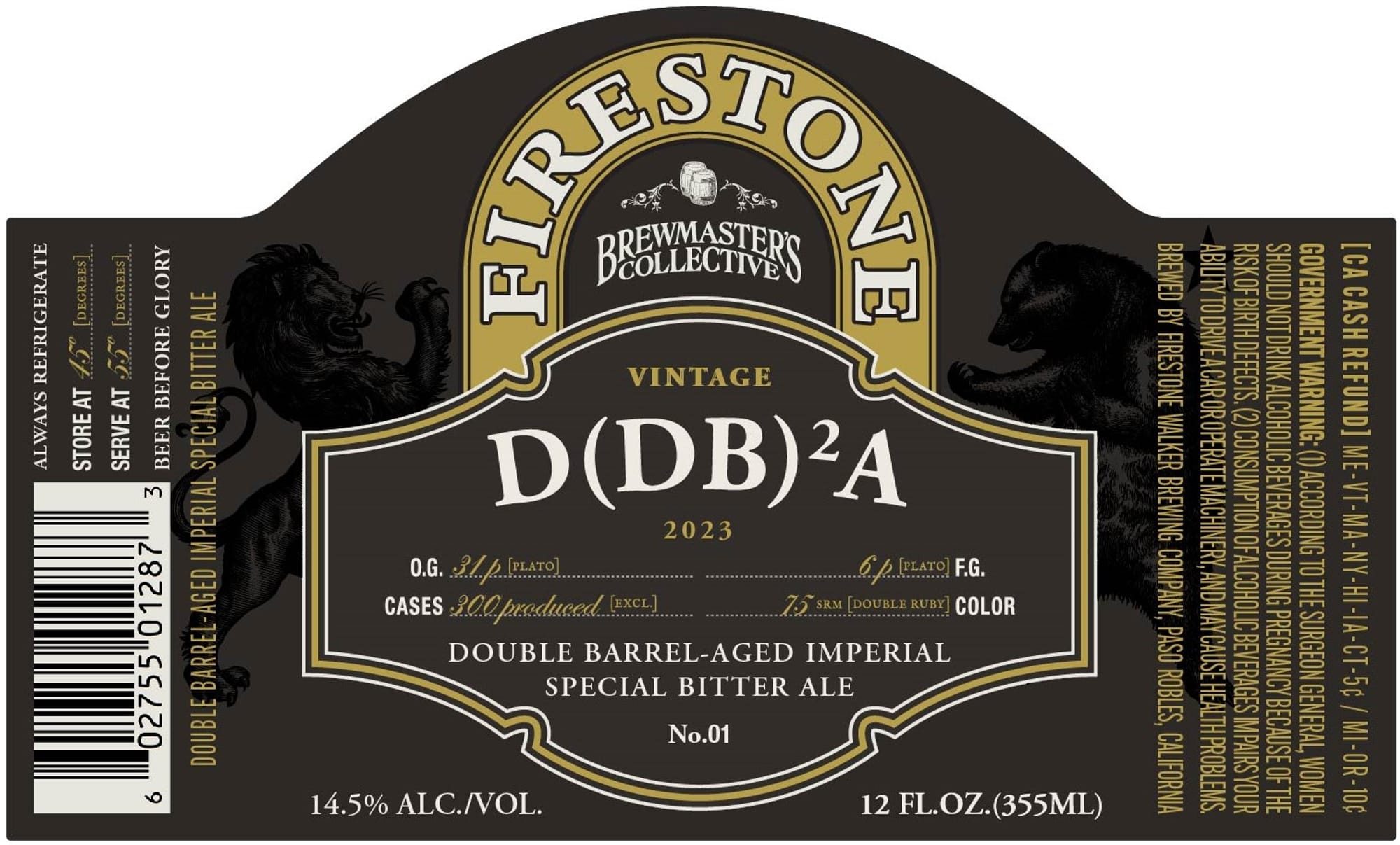 D(DB)²A by Brewmaster’s Collective - beer label