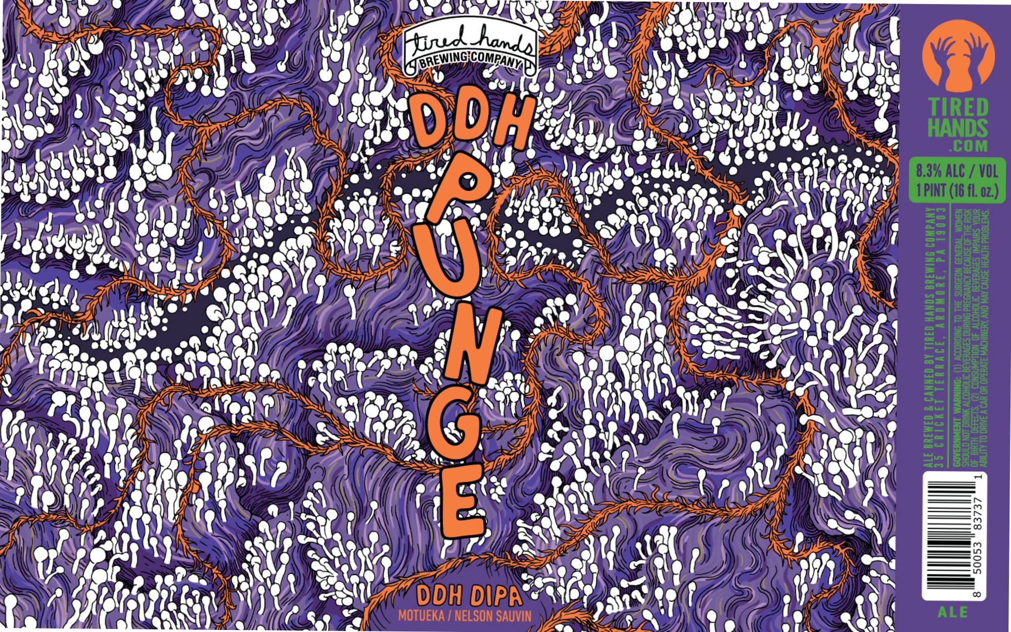DDH Punge by Tired Hands Brewing Company - beer label
