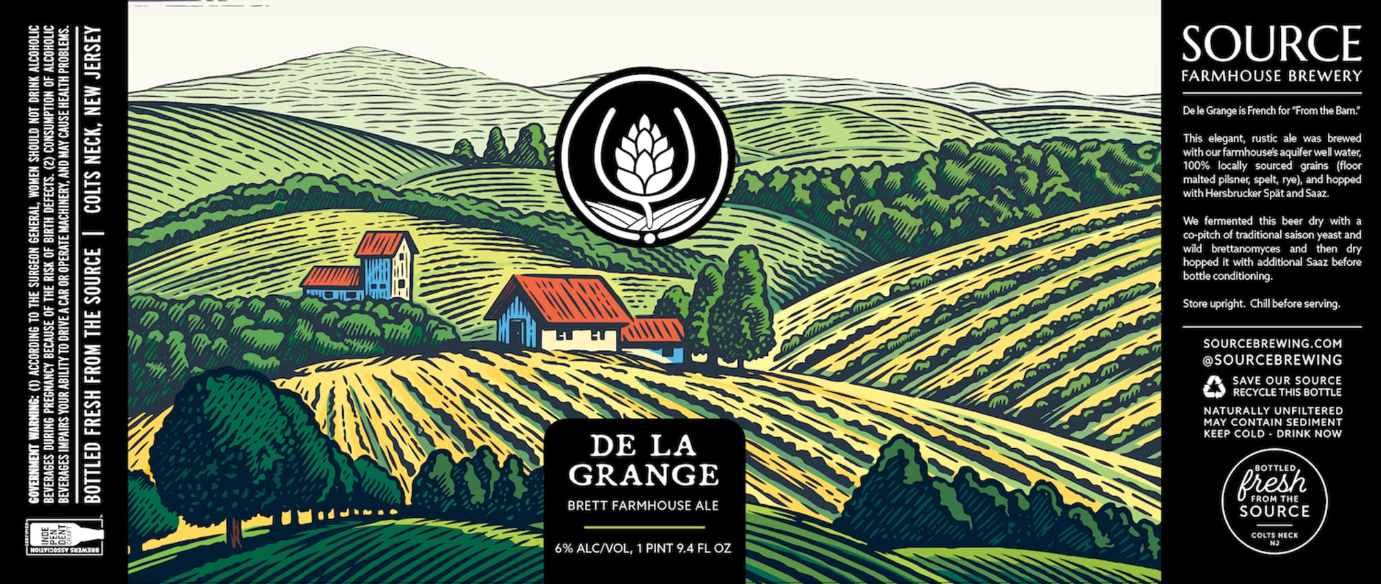 De la Grange by Source Farmhouse Brewery - beer label