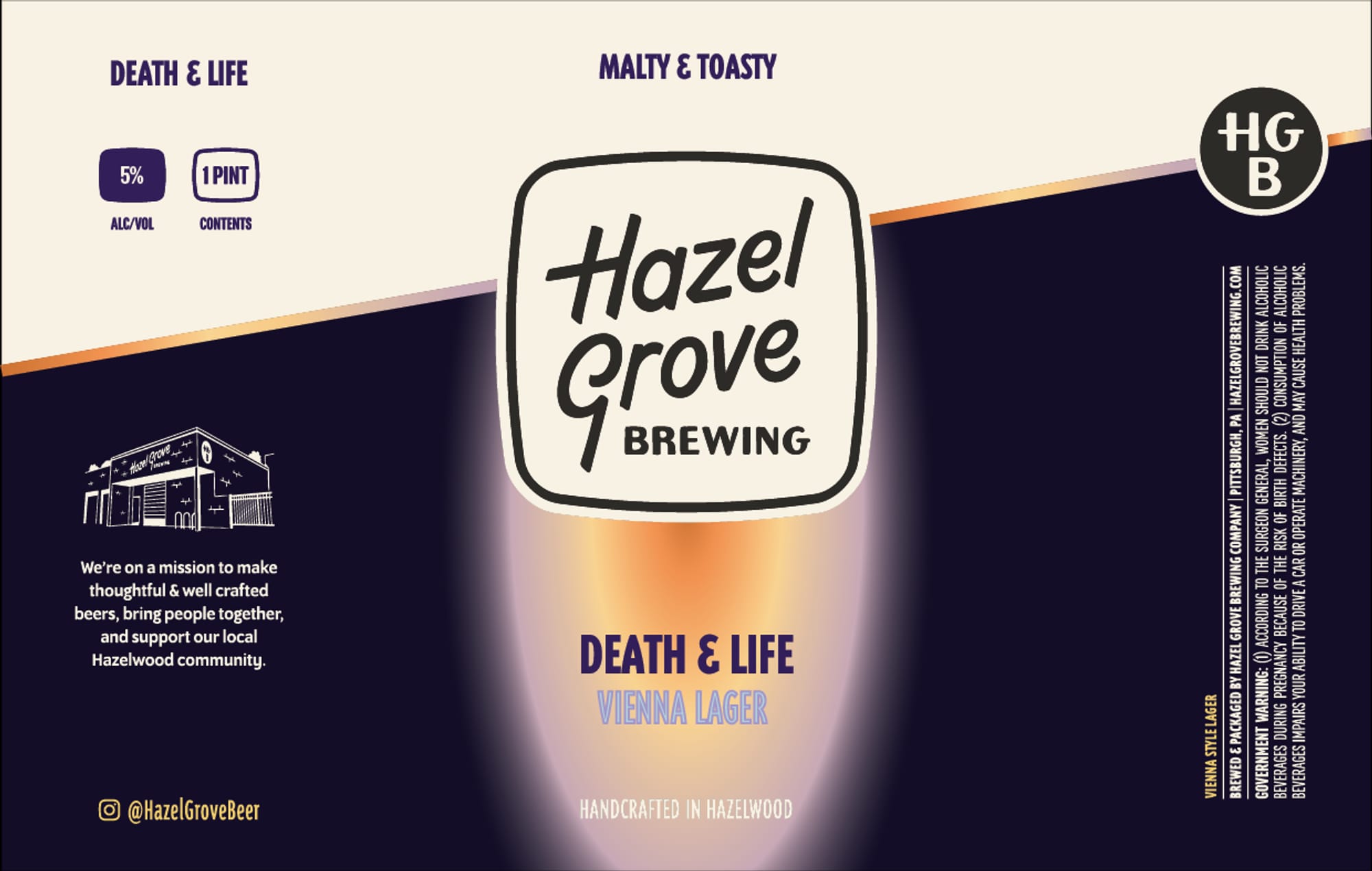 Death & Life by Hazel Grove Brewing - beer label