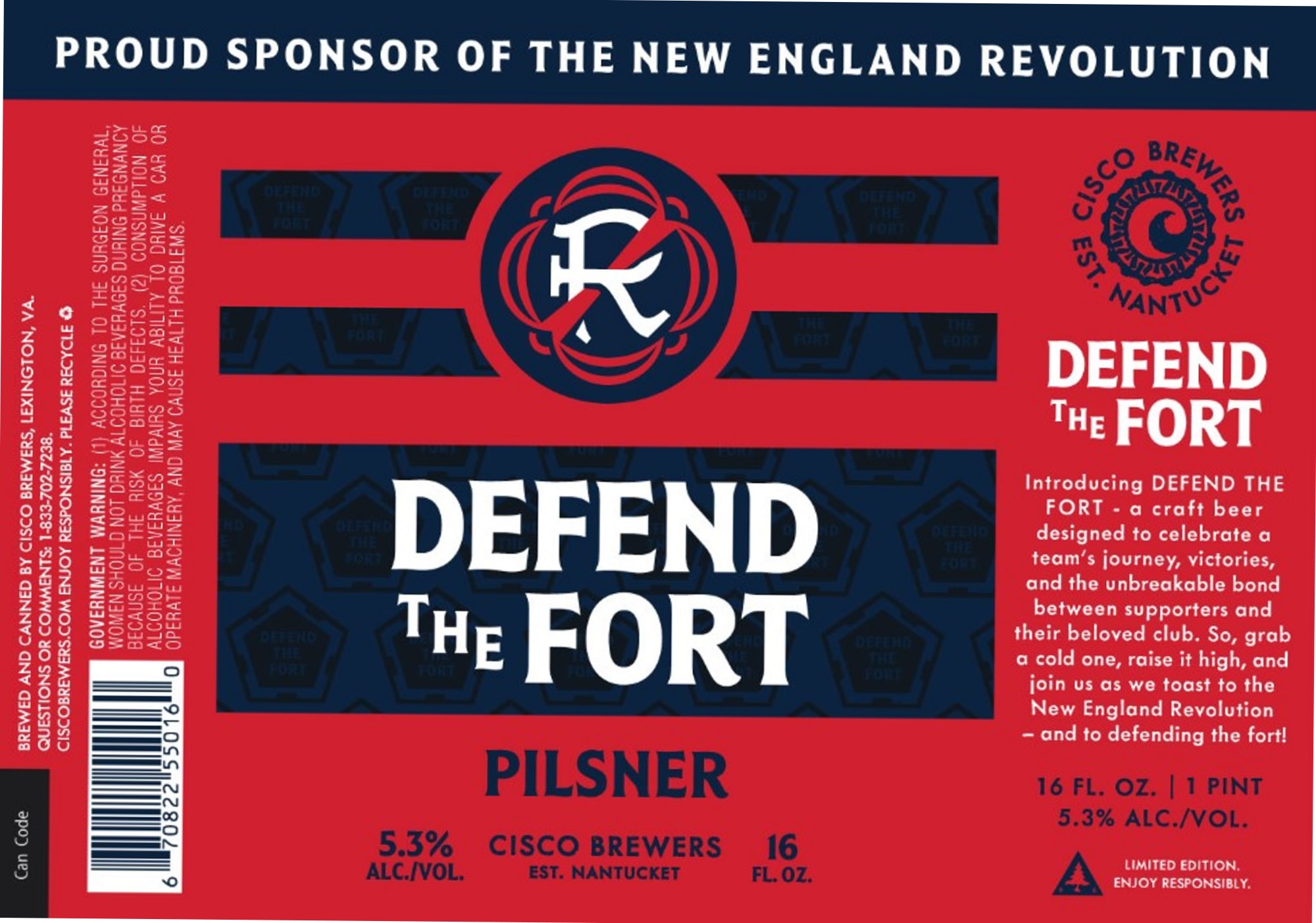 Defend The Fort by Cisco Brewers - beer label