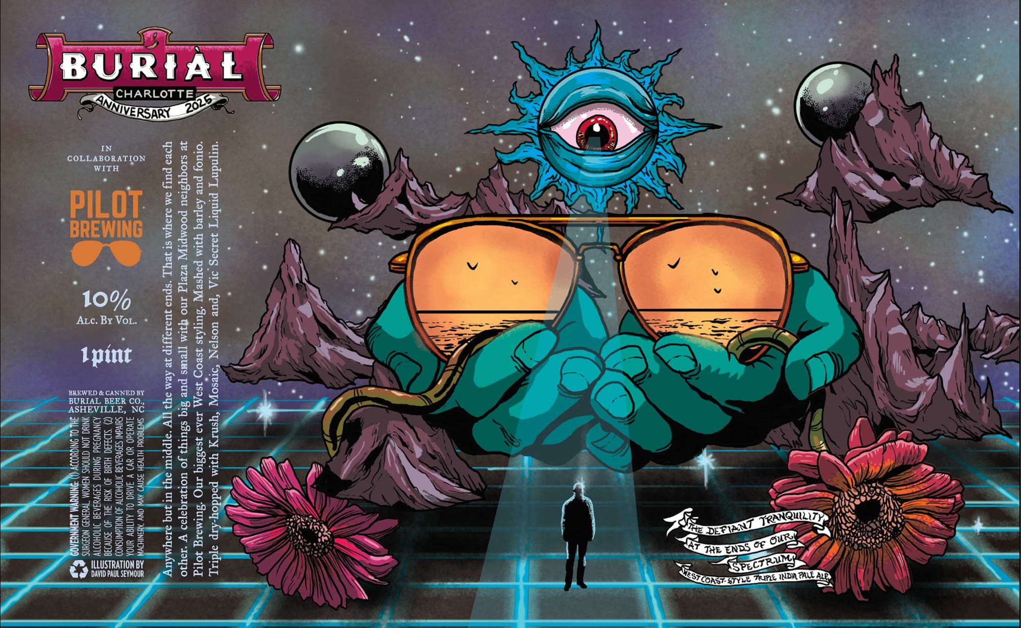 Defiant Tranquility by Burial Beer Co. - beer label