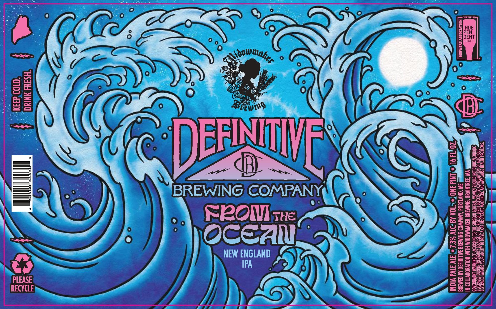 Definitive by Widowmaker Brewing - beer label