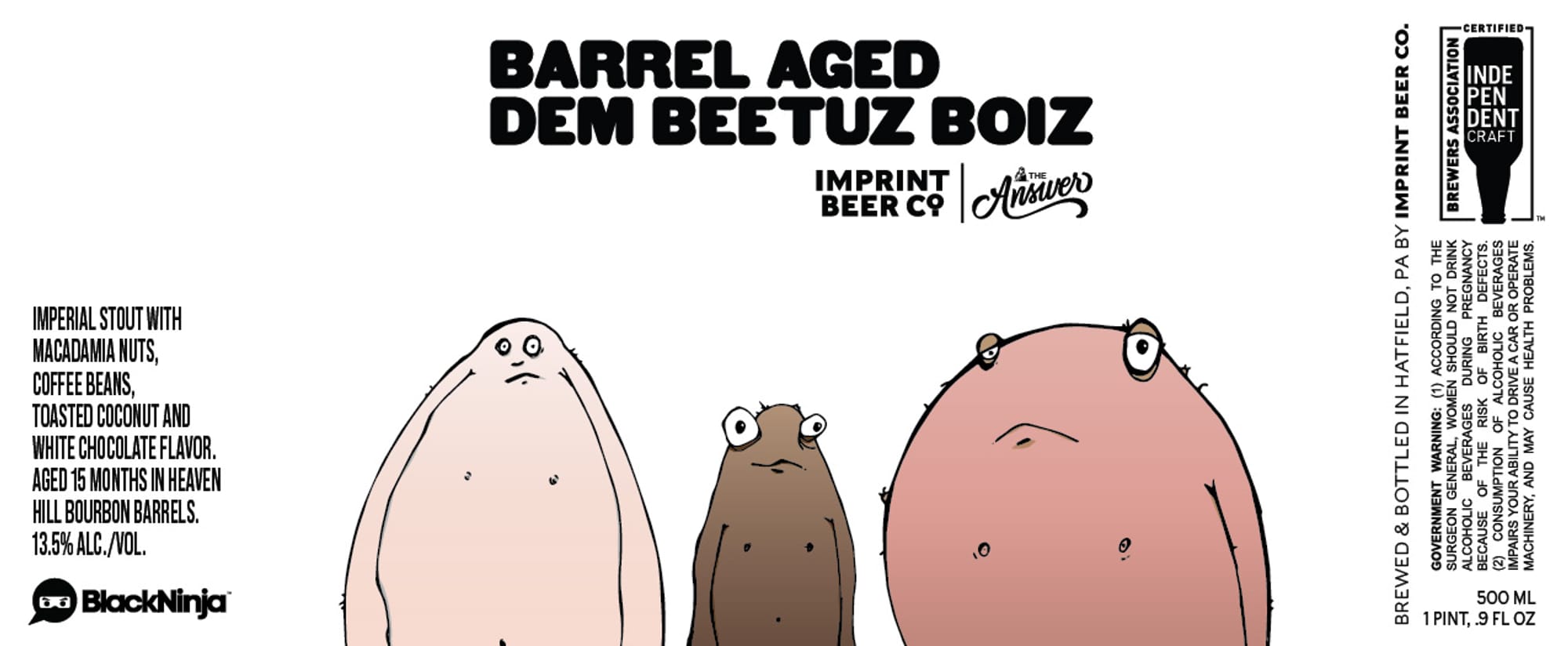 Dem Beetuz Boiz by Imprint Beer Co. - beer label