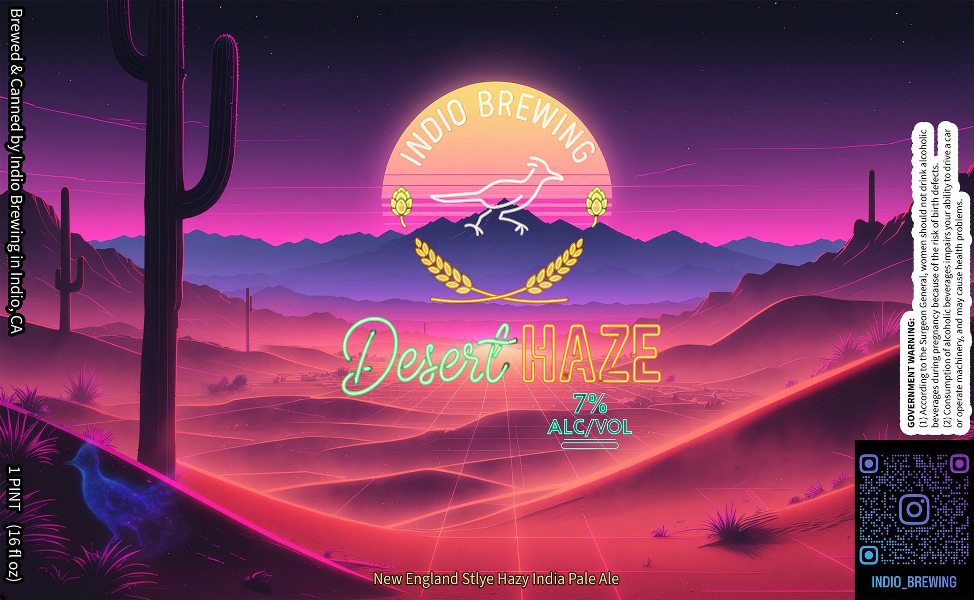 Desert Haze by Indio Brewing - beer label