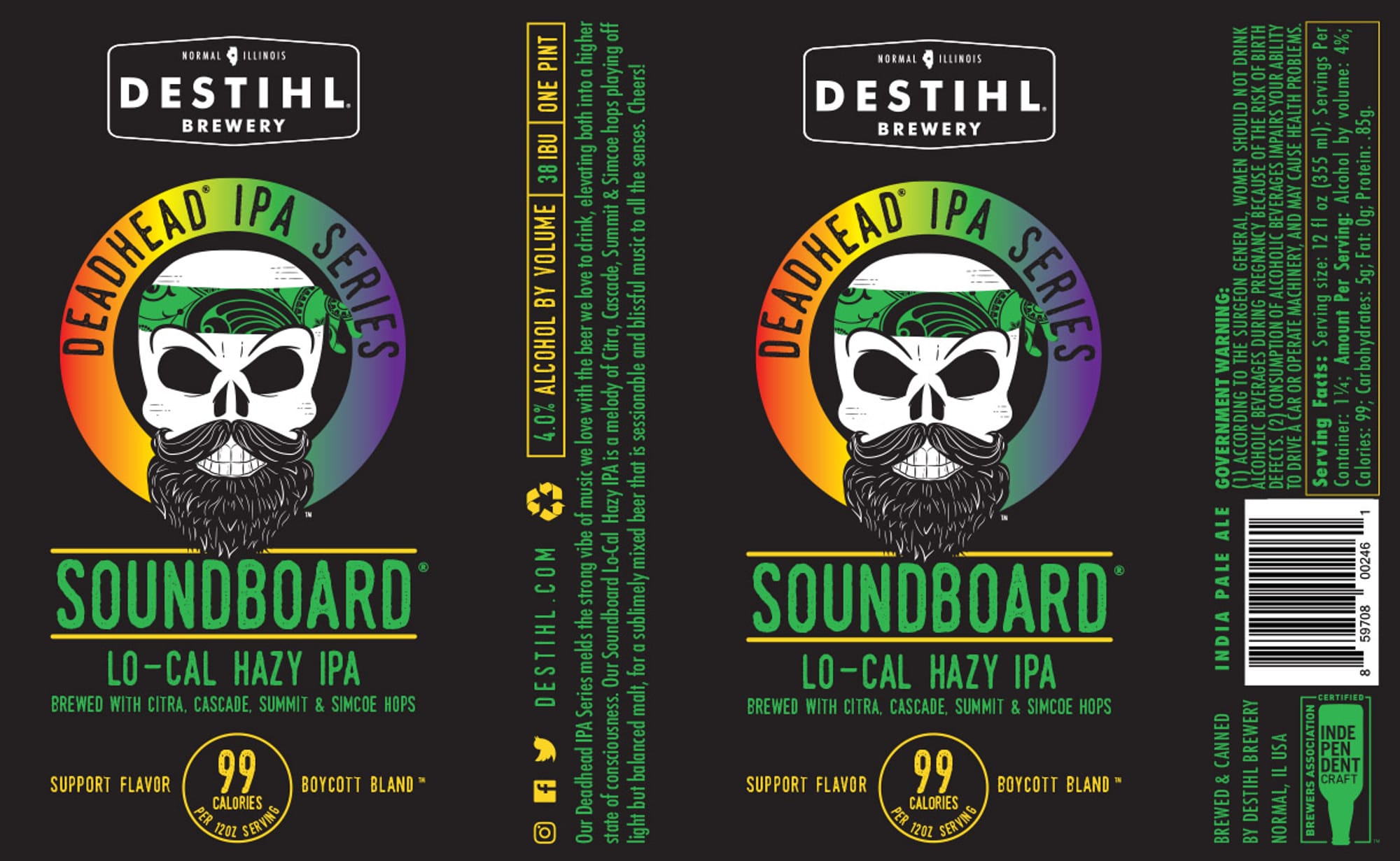 Deadhead IPA Series: Soundboard by Destihl Brewery - beer label