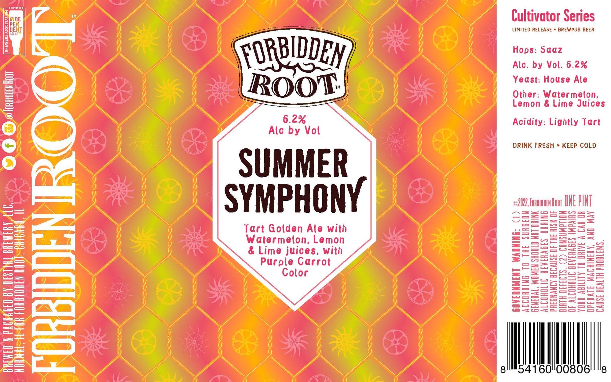 Summer Symphony by Forbidden Root - beer label