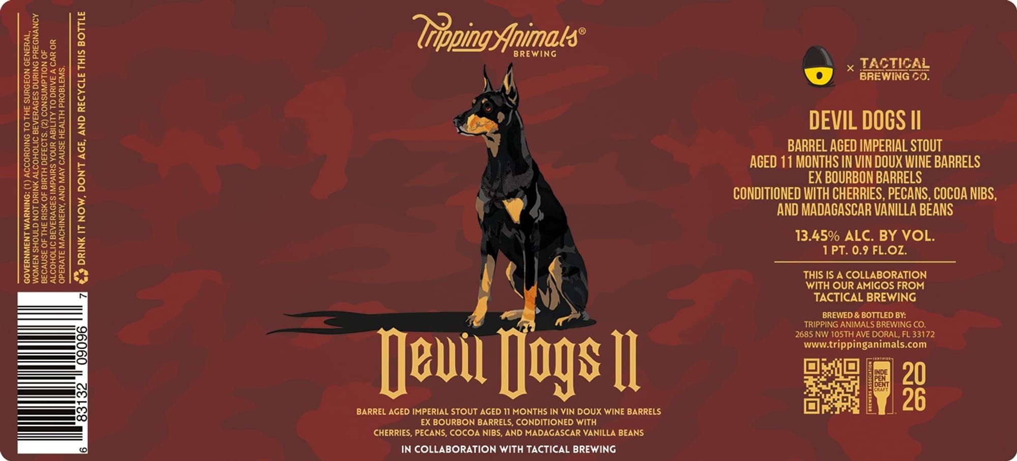 DEVIL DOGS II by TRIPPING ANIMALS BREWING - beer label