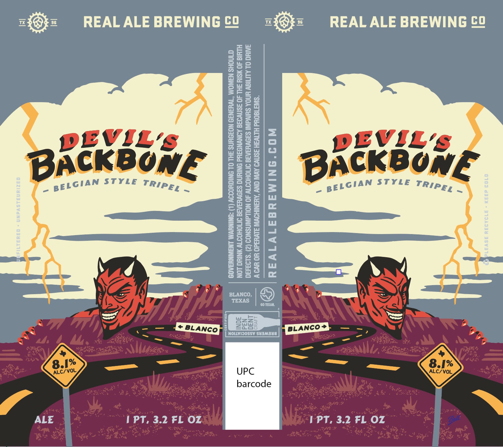 Devil's Backbone by Real Ale Brewing Co. - beer label