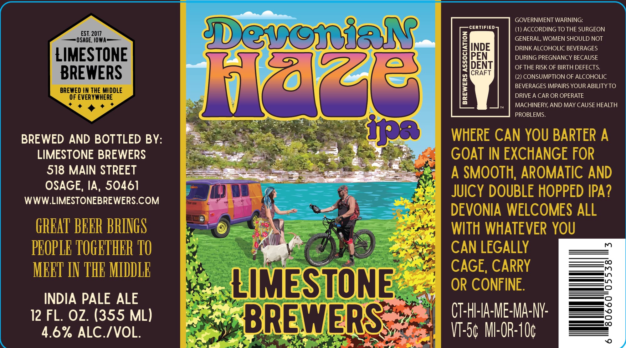 Devonian Haze by Limestone Brewers - beer label