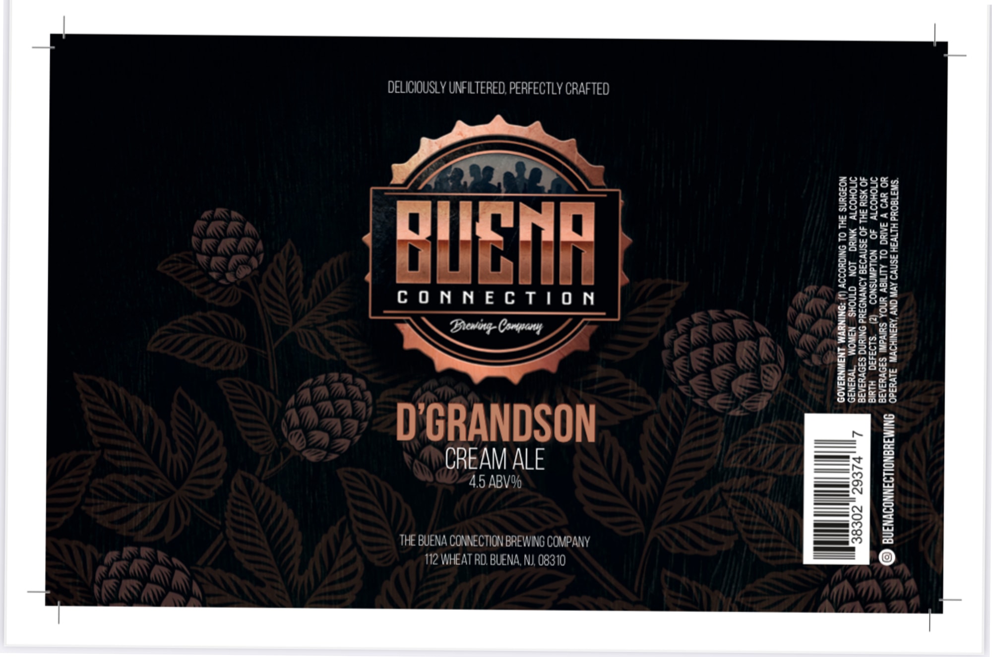 D’Grandson by Buena Connection Brewing Company - beer label