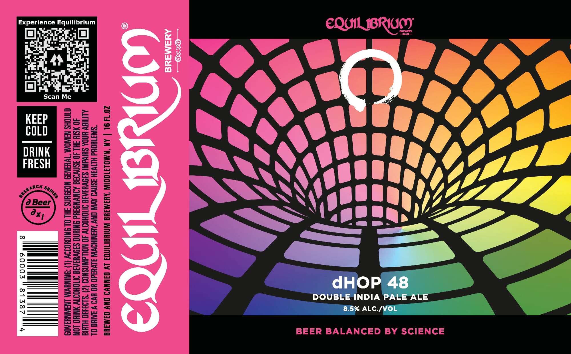 dHOP 48 by Equilibrium Brewery - beer label