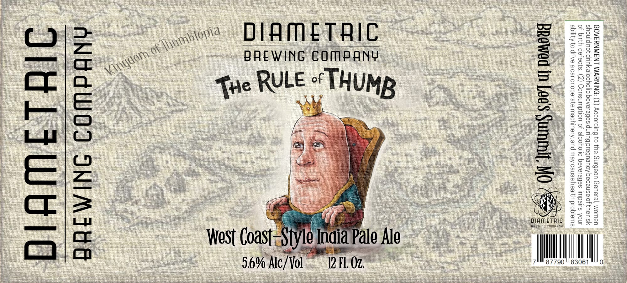 The Rule of Thumb by Diametric Brewing Company - beer label