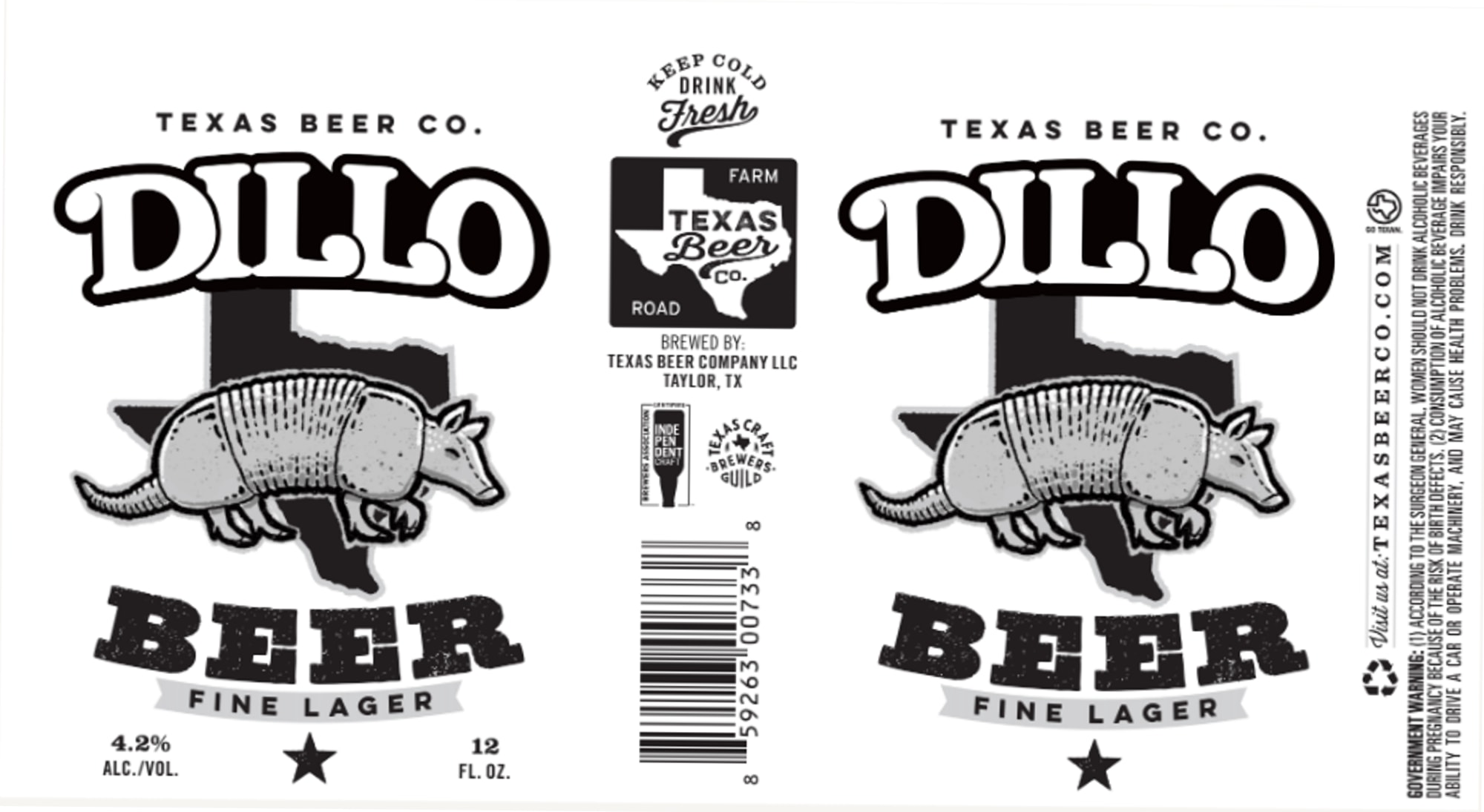 Dillo by Texas Beer Co. - beer label
