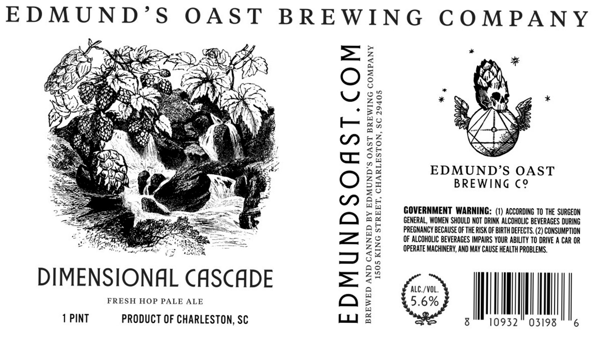 Dimensional Cascade by Edmund's Oast Brewing Company - beer label